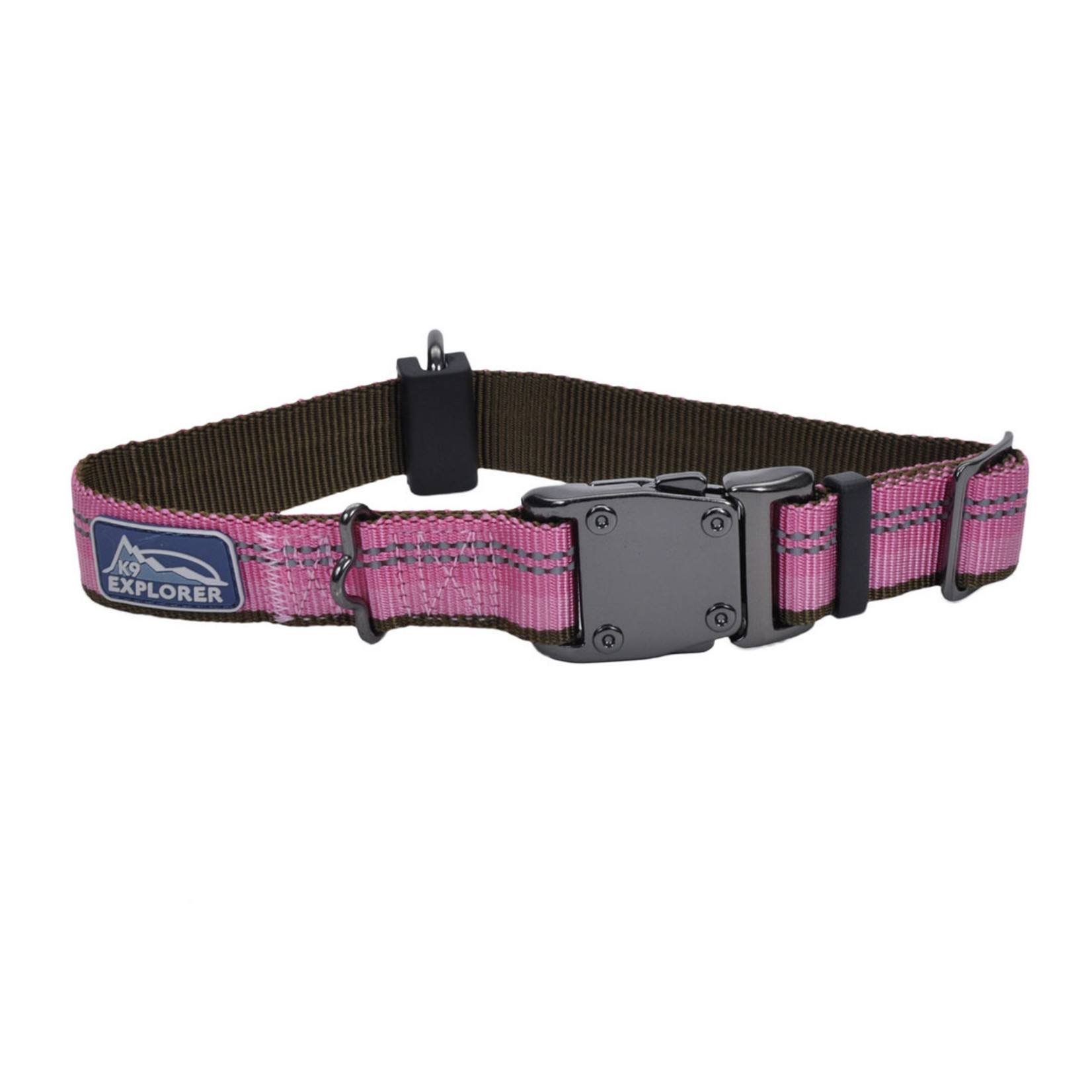 Coastal K9 Explorer® Reflective Adjustable Dog Collar, Rosebud, 1" x 12"-18" Small/Medium