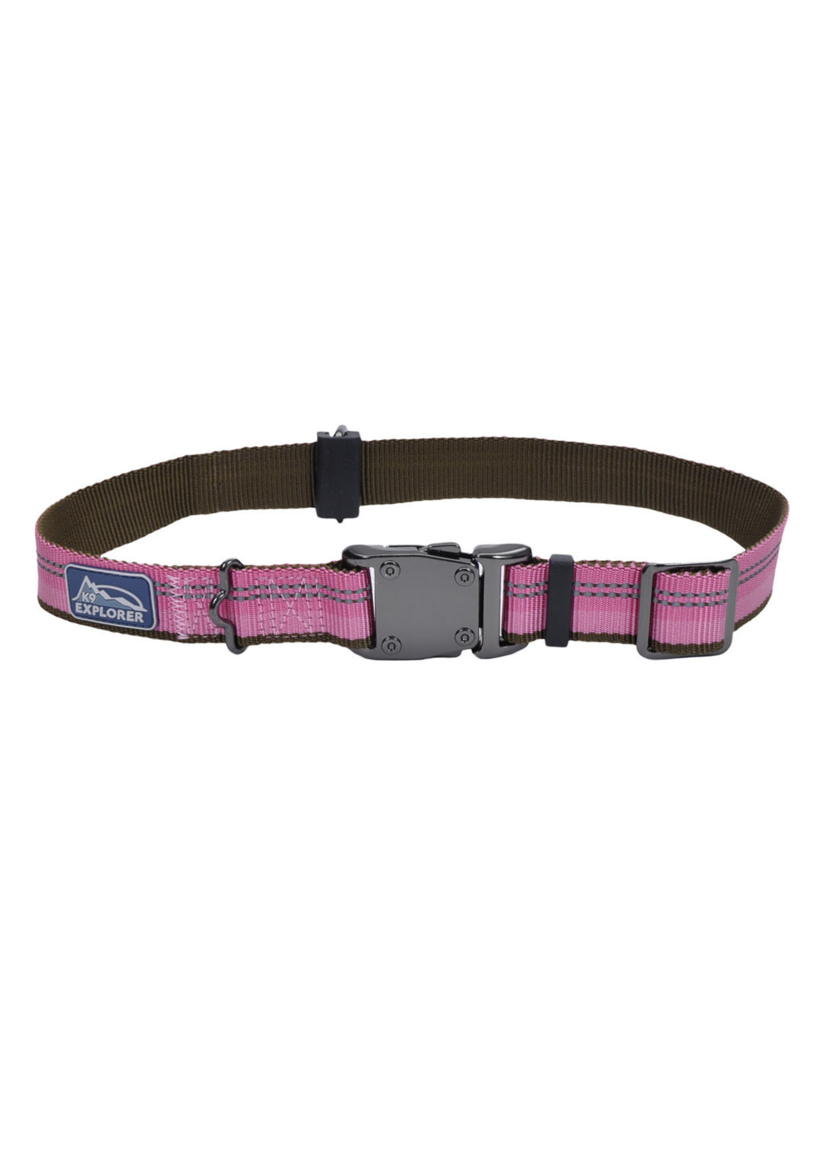 Coastal K9 Explorer® Reflective Adjustable Dog Collar, Rosebud, 1" x 18"-26" Large