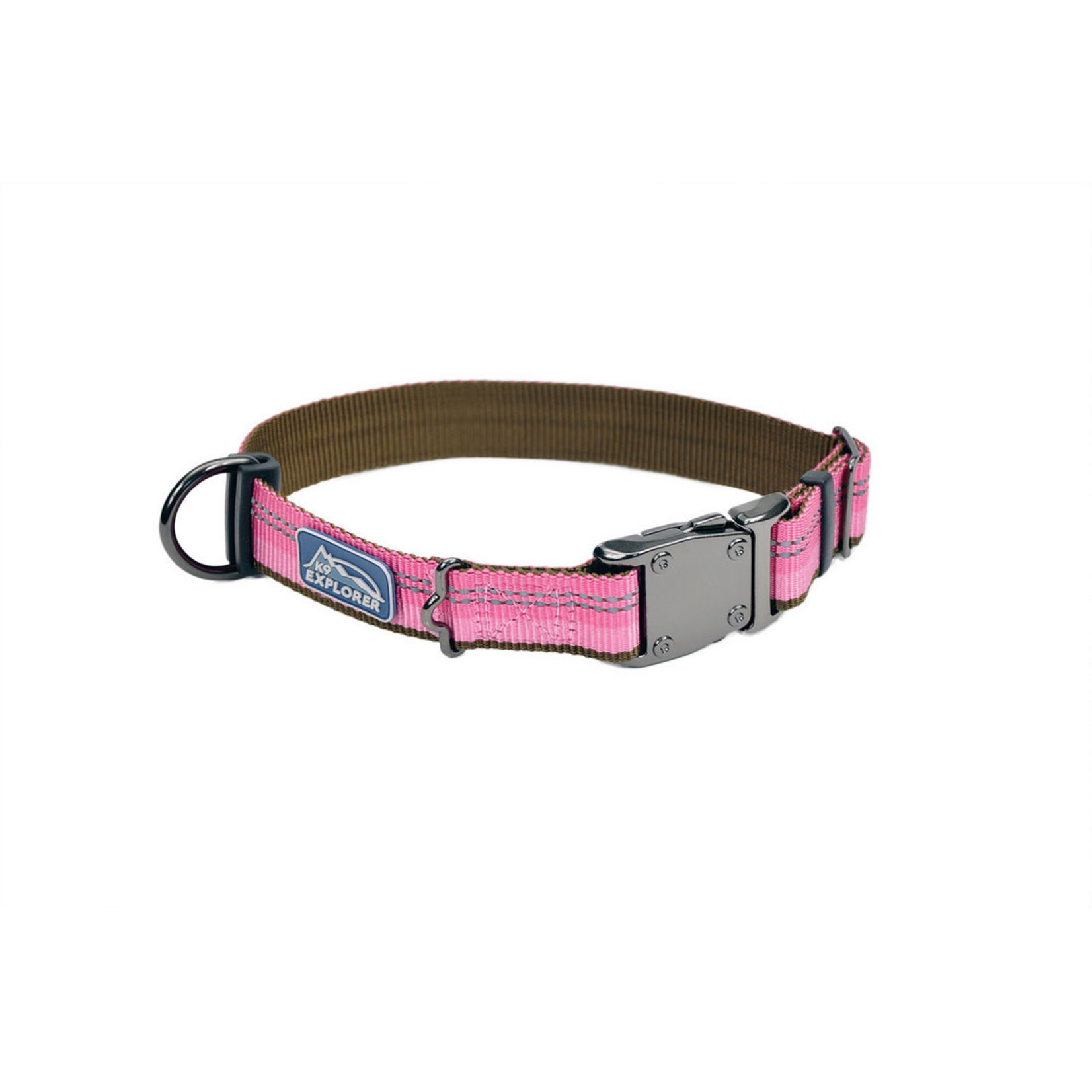 Coastal K9 Explorer® Reflective Adjustable Dog Collar, Rosebud, 5/8" x 10"-14" Small