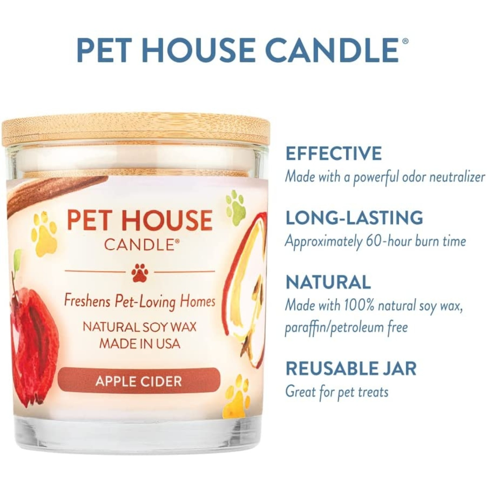 Pet House PET HOUSE APPLE CIDER 60 HOUR CANDLE