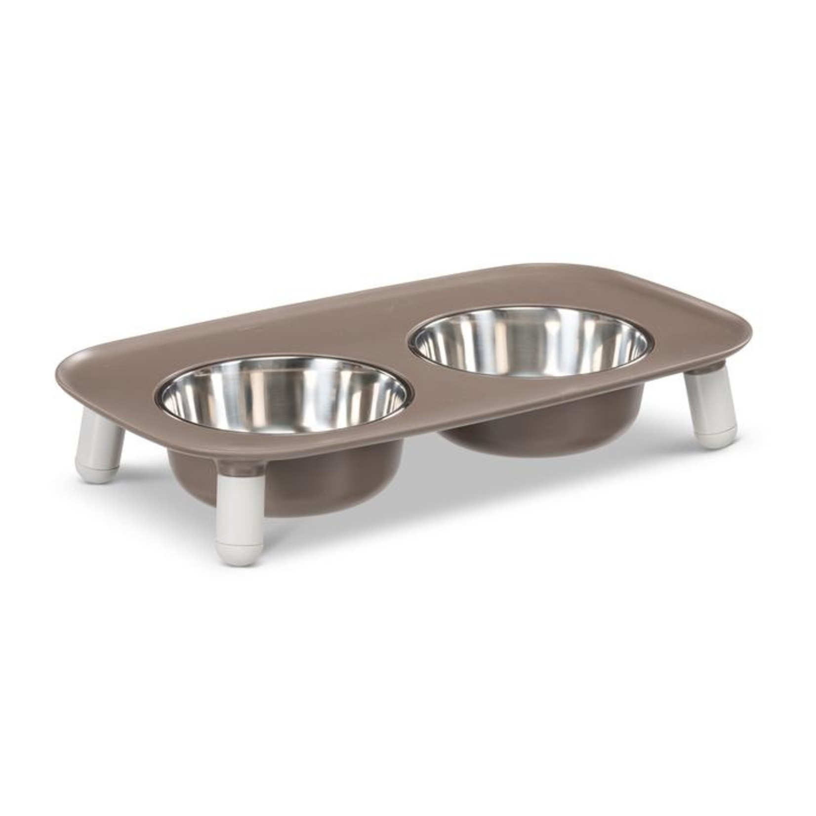 Messy Mutts MESSY MUTTS ELEVATED DOUBLE FEEDER - ADJUSTABLE GRAY