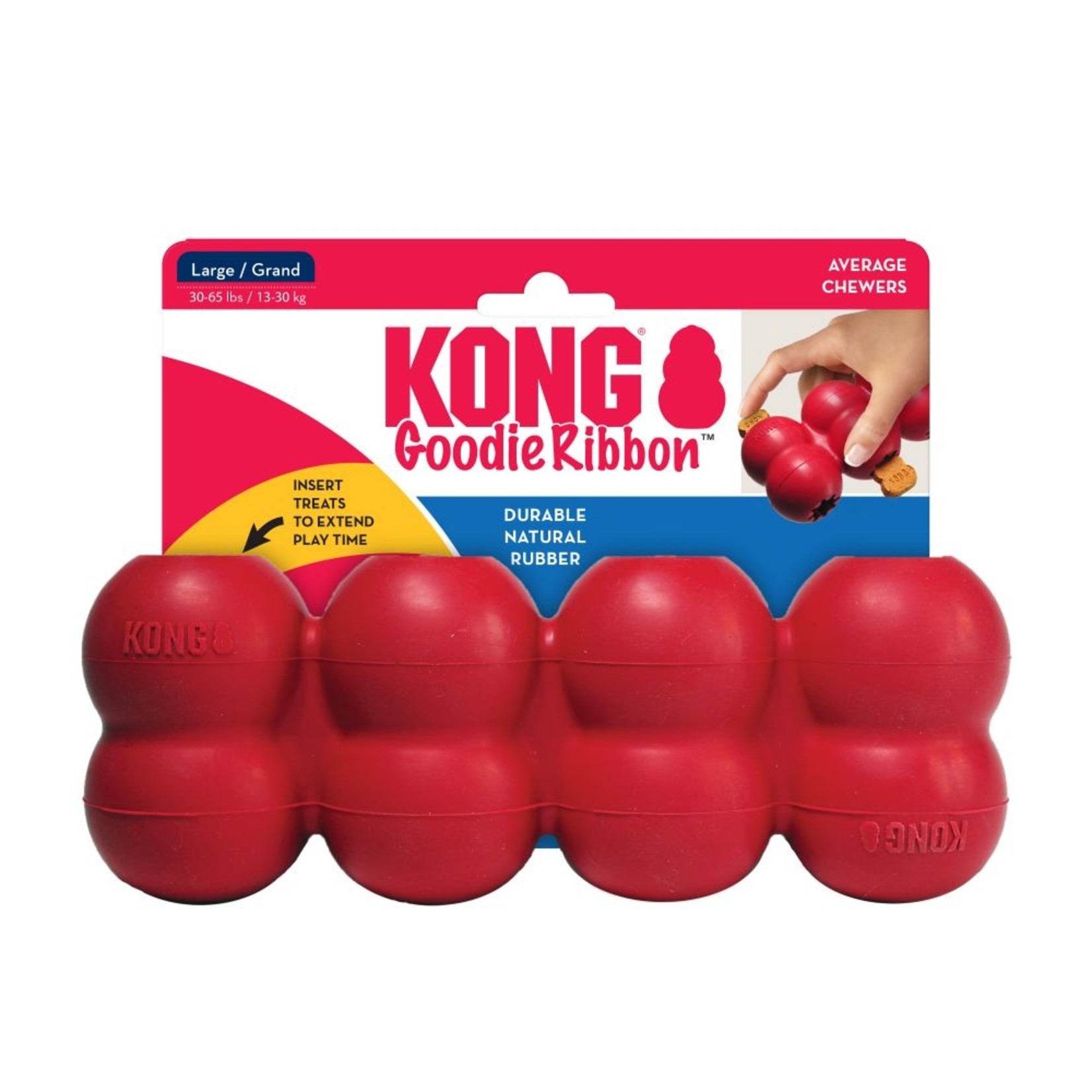 Kong Kong Goodie Ribbon 4 Treat Chambers Large
