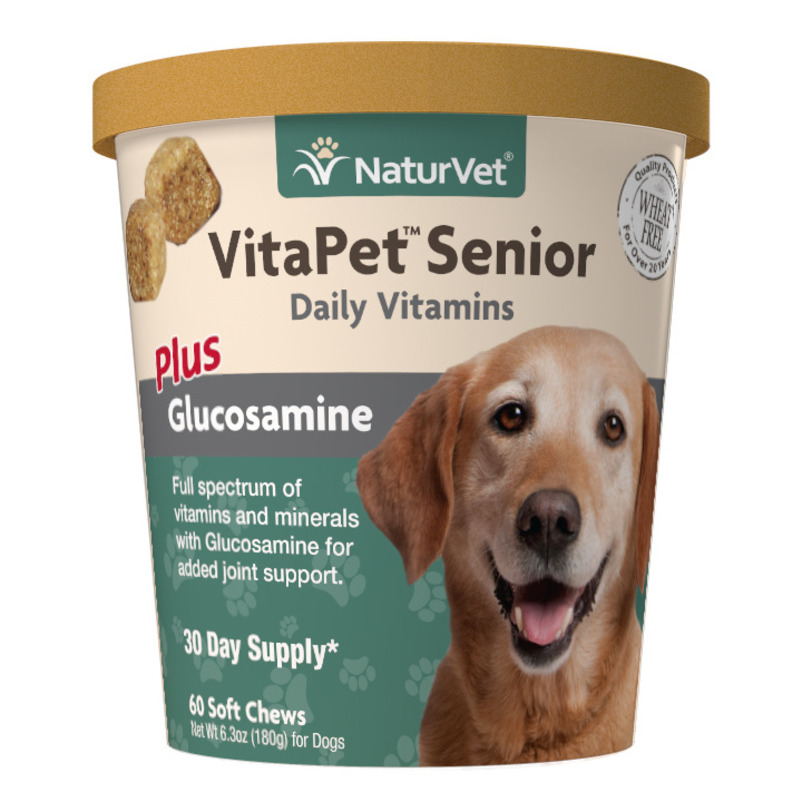 NaturVet NaturVet VitaPet Senior Daily Vitamins + Glucosamine Soft Chews 60ct
