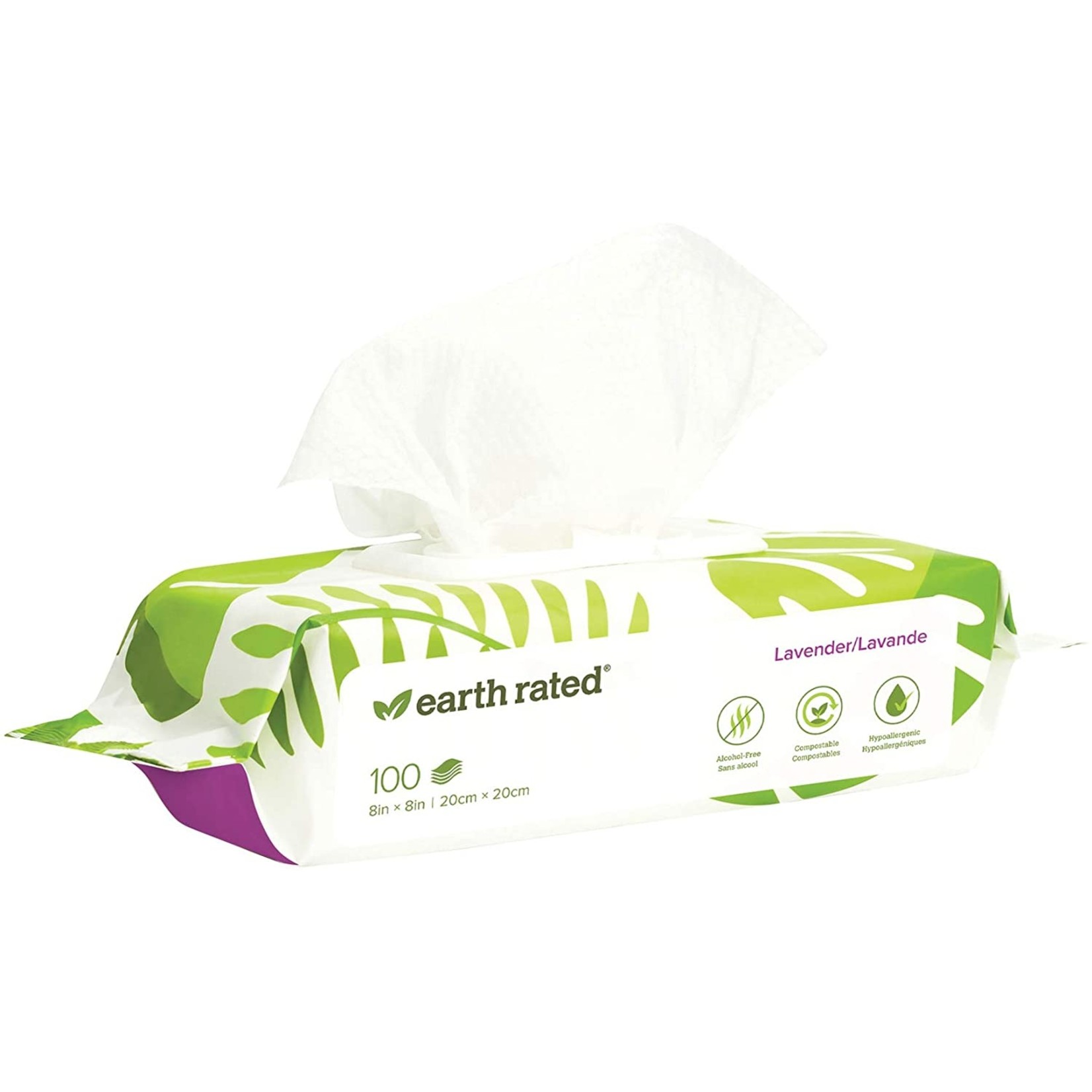Earth Rated Earth Rated Compostable Lavender Scented Wipes 100ct