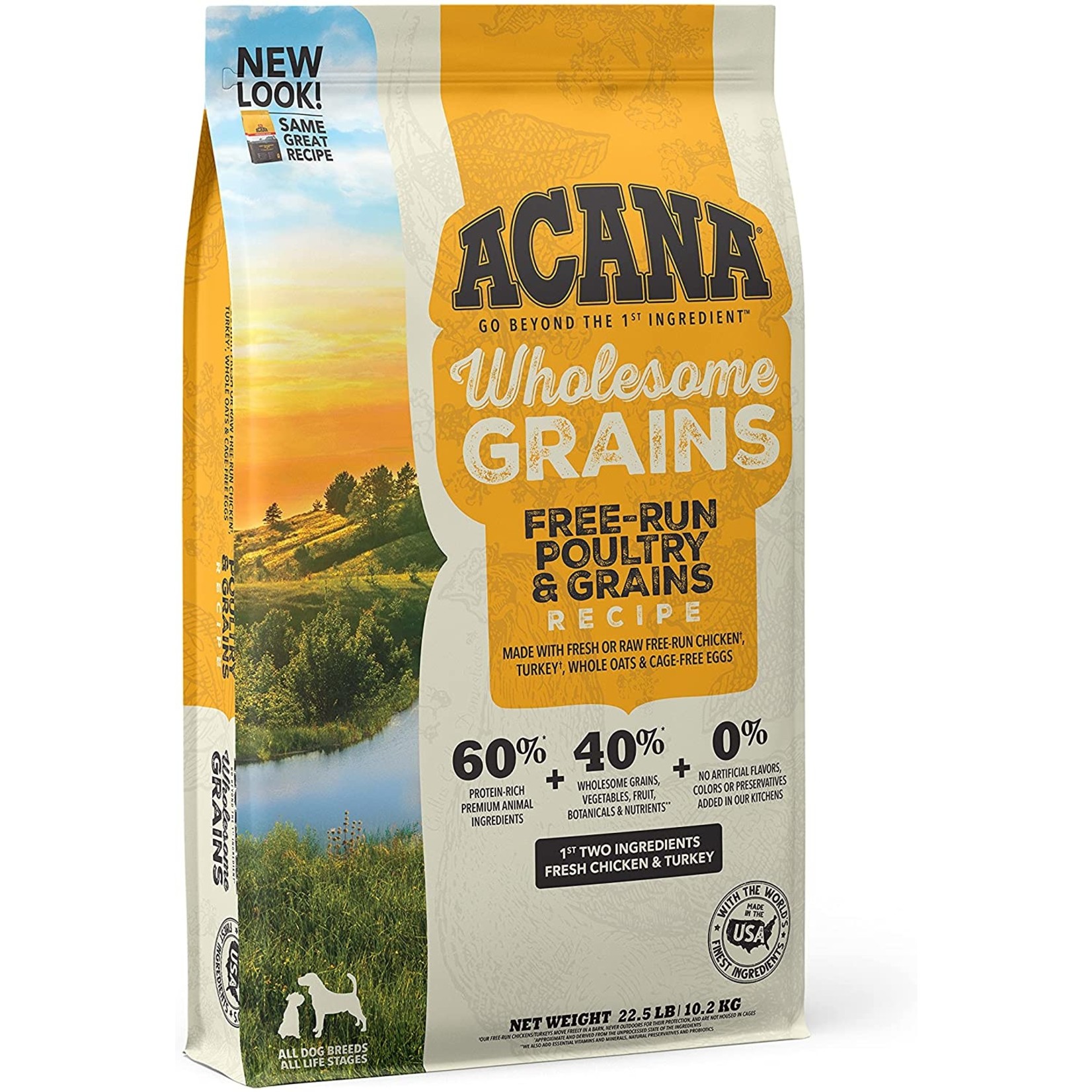 Acana Acana Wholesome Grains Free-Run Poultry  22.5lbs