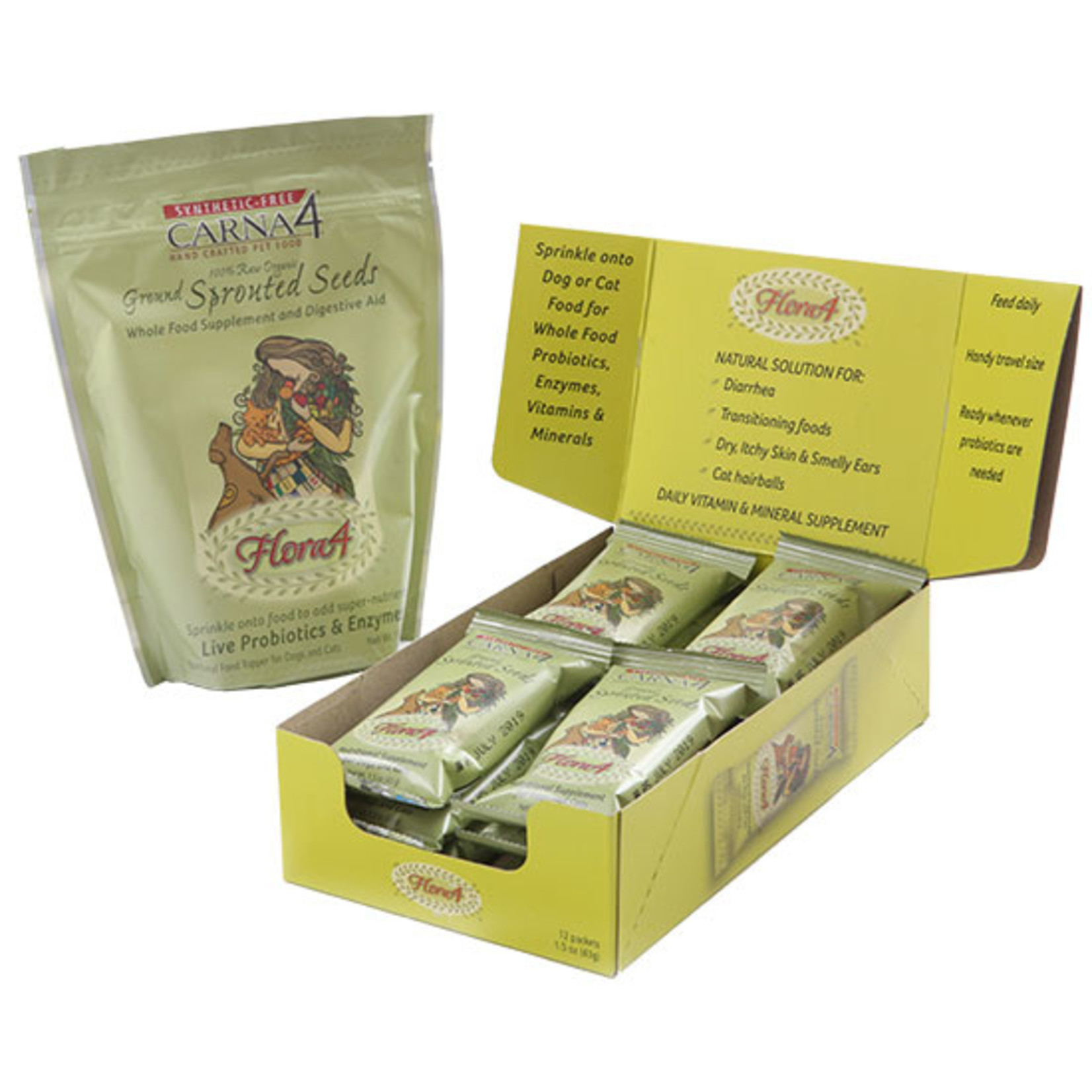 Carna4 Flora4 Sprouted Seeds 18oz (case 6)