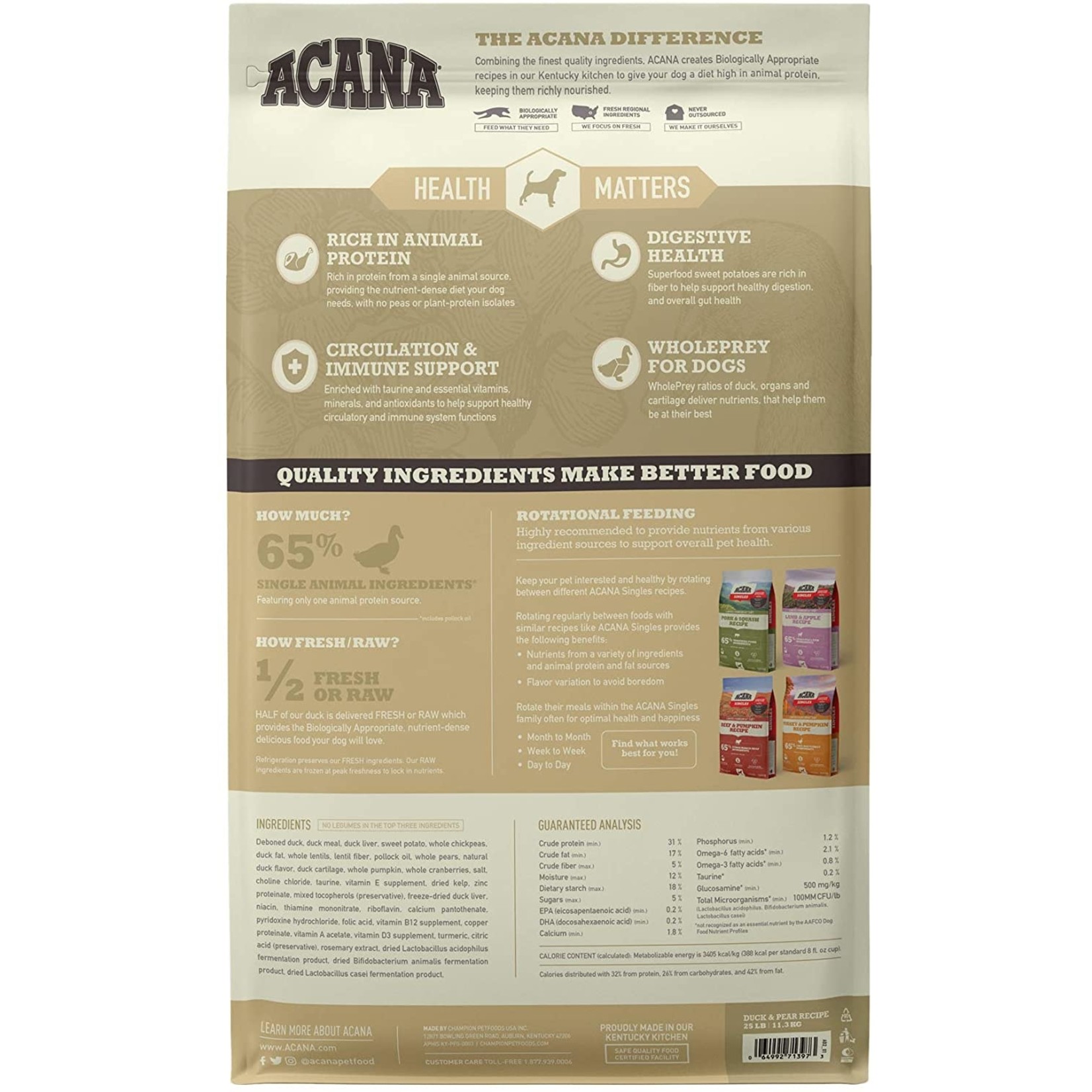 Acana Acana Duck and Pear Limited Ingredients 4.5 lb