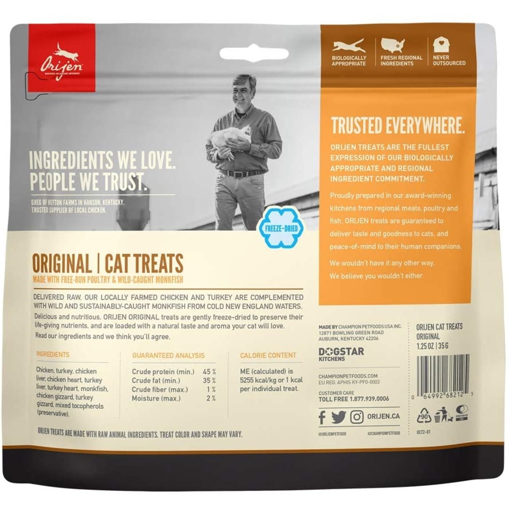 Orijen Orijen Cat Treats Original Freeze Dried 1.25oz