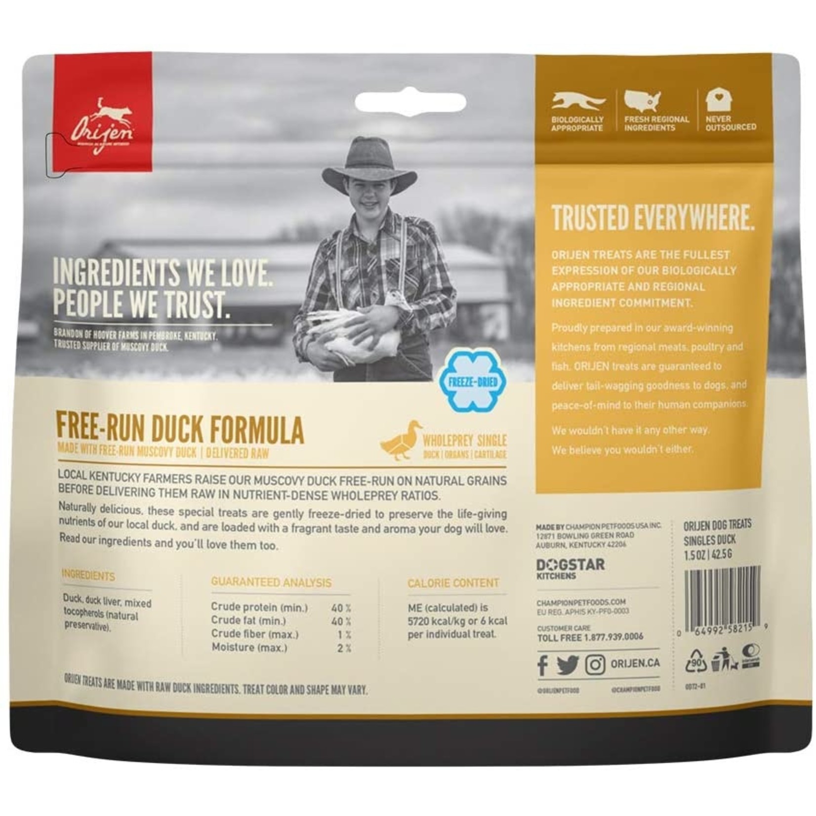 Orijen Orijen Dog Treats Duck Freeze Dried 3.25oz