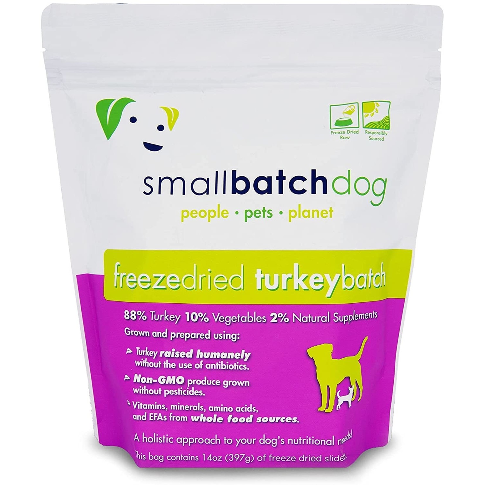 Small Batch Small Batch Dog Freeze Dried Turkey Sliders 14oz