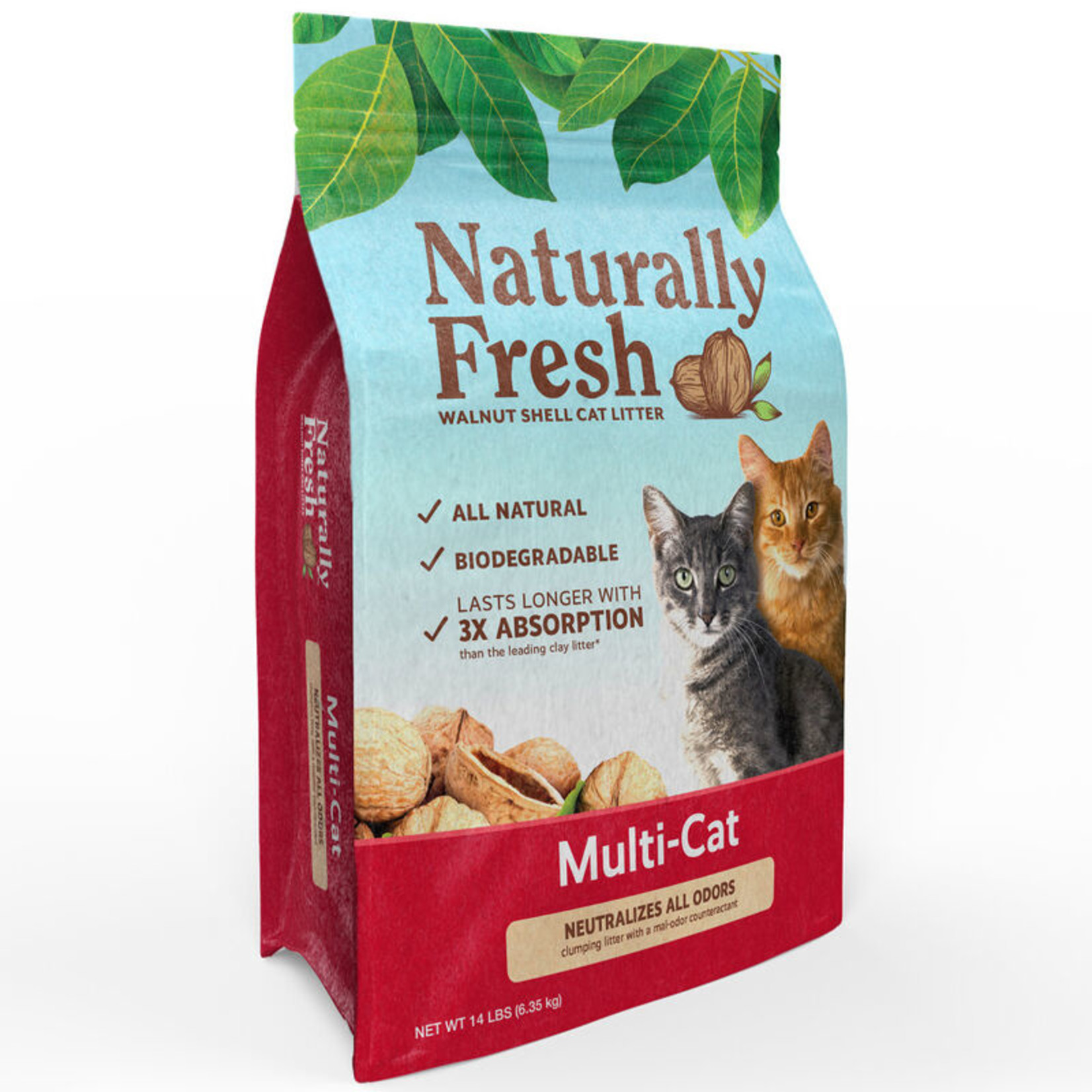 Naturally Fresh Naturally Fresh Quick-Clumping Natural Multi-Cat Walnut Cat Litter, 26lbs