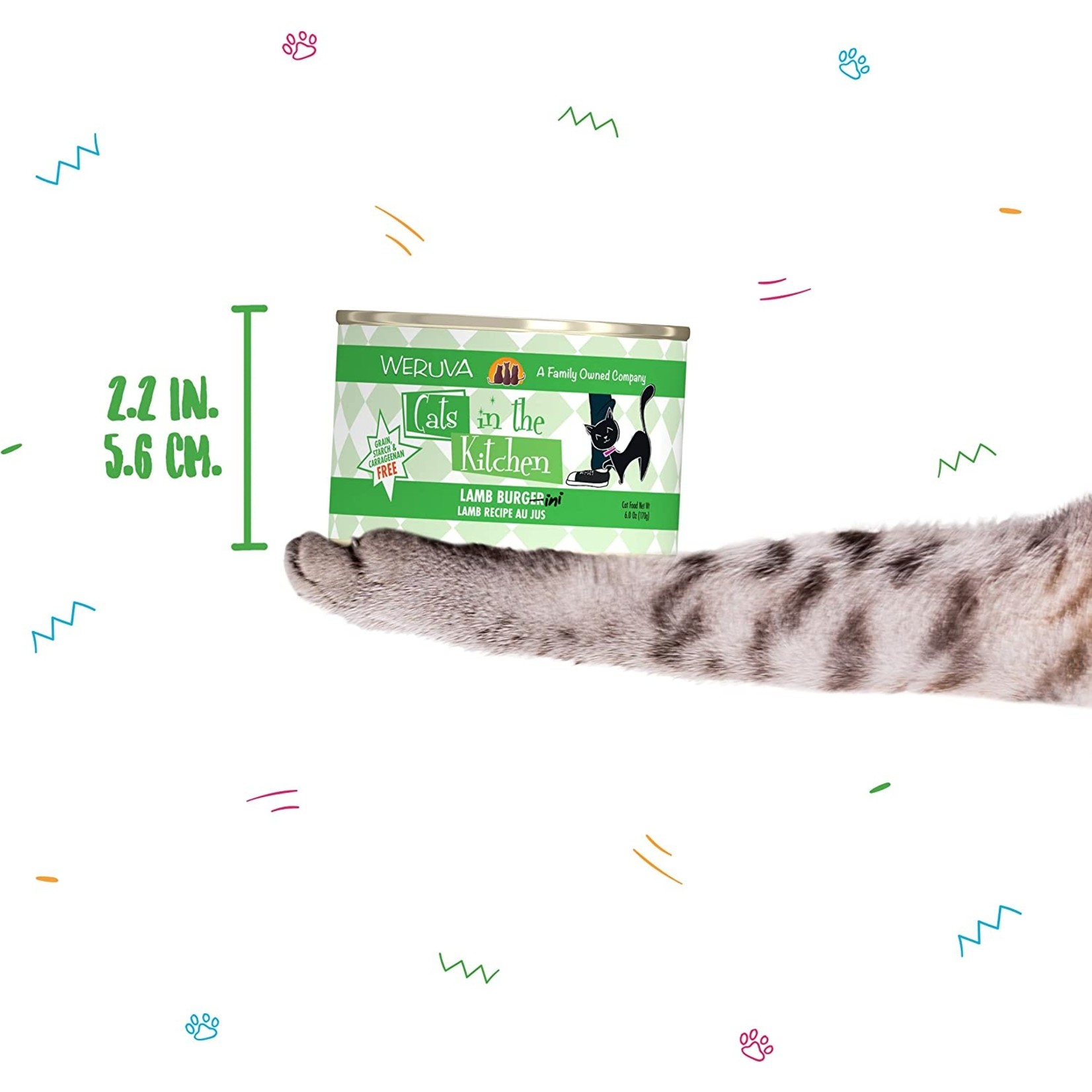 Weruva Weruva Cat Lamb Burgini 3.2oz (case 24) - KEEP 3 CASES IN STOCK