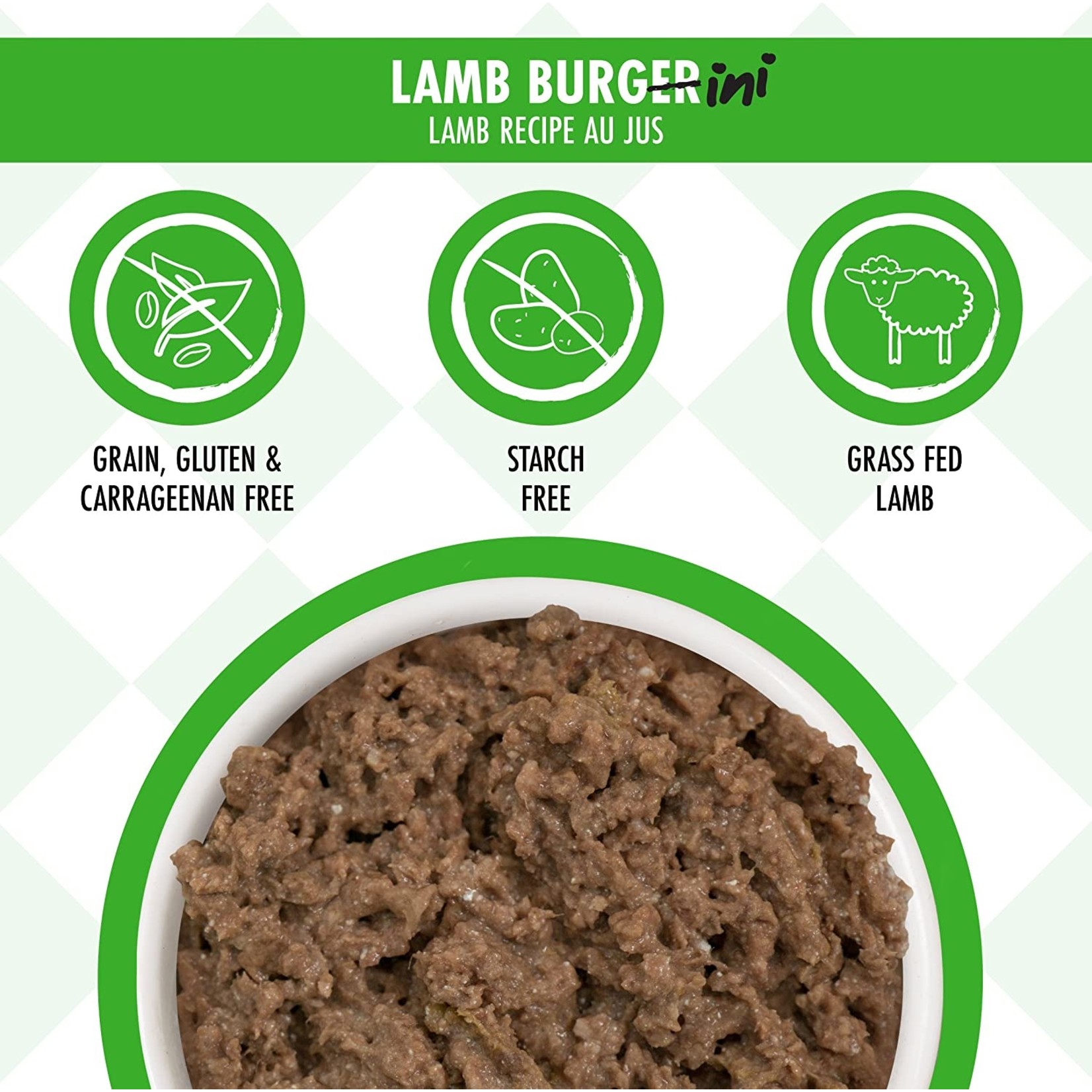 Weruva Weruva Cat Lamb Burgini 3.2oz (case 24) - KEEP 3 CASES IN STOCK
