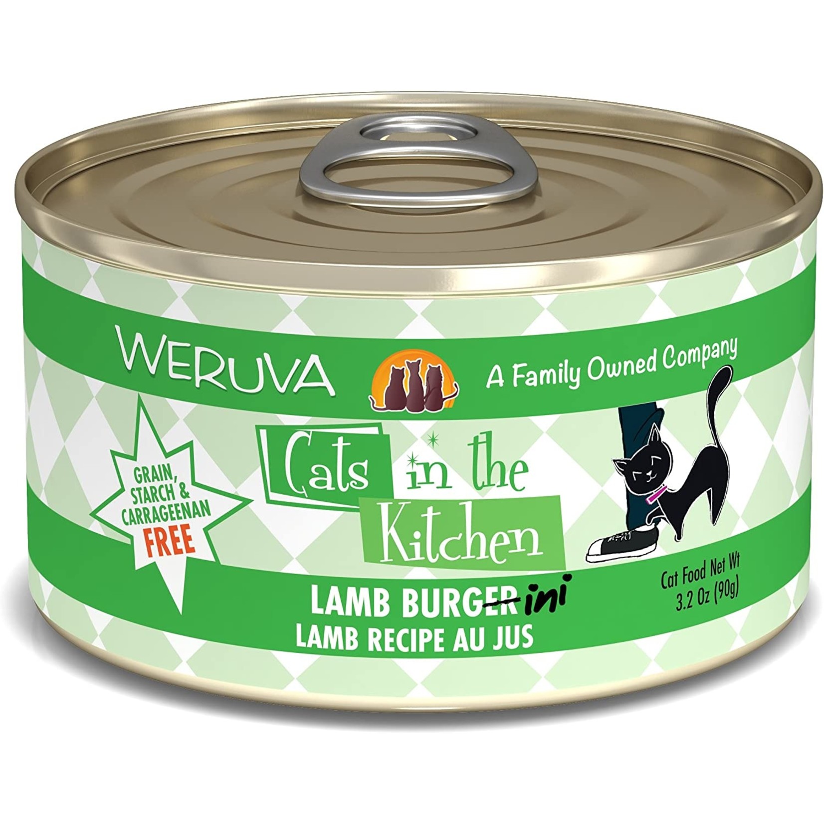 Weruva Weruva Cat Lamb Burgini 3.2oz (case 24) - KEEP 3 CASES IN STOCK