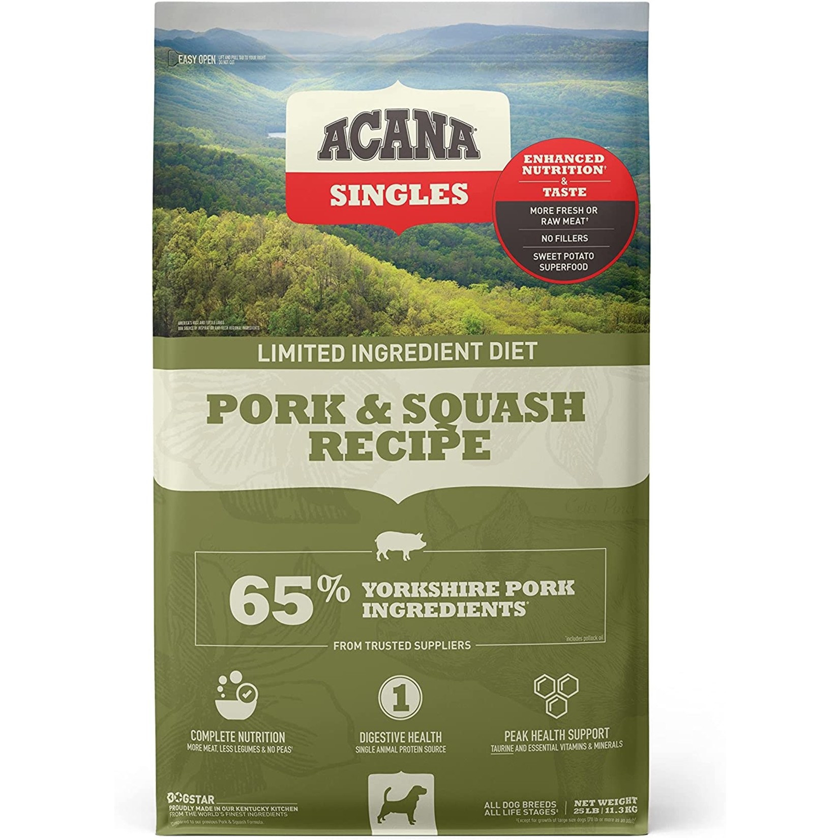 Acana Acana Pork & Squash Singles 22.5lbs