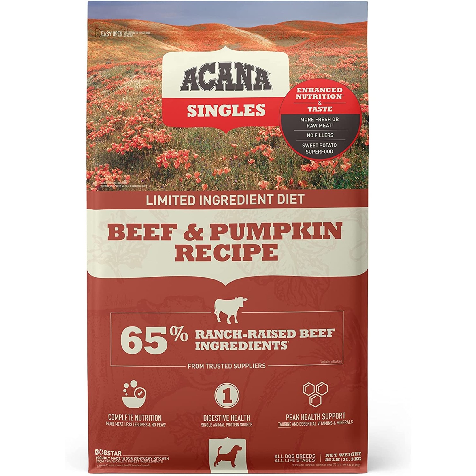 Acana Acana Beef & Pumpkin Singles 22.5lbs