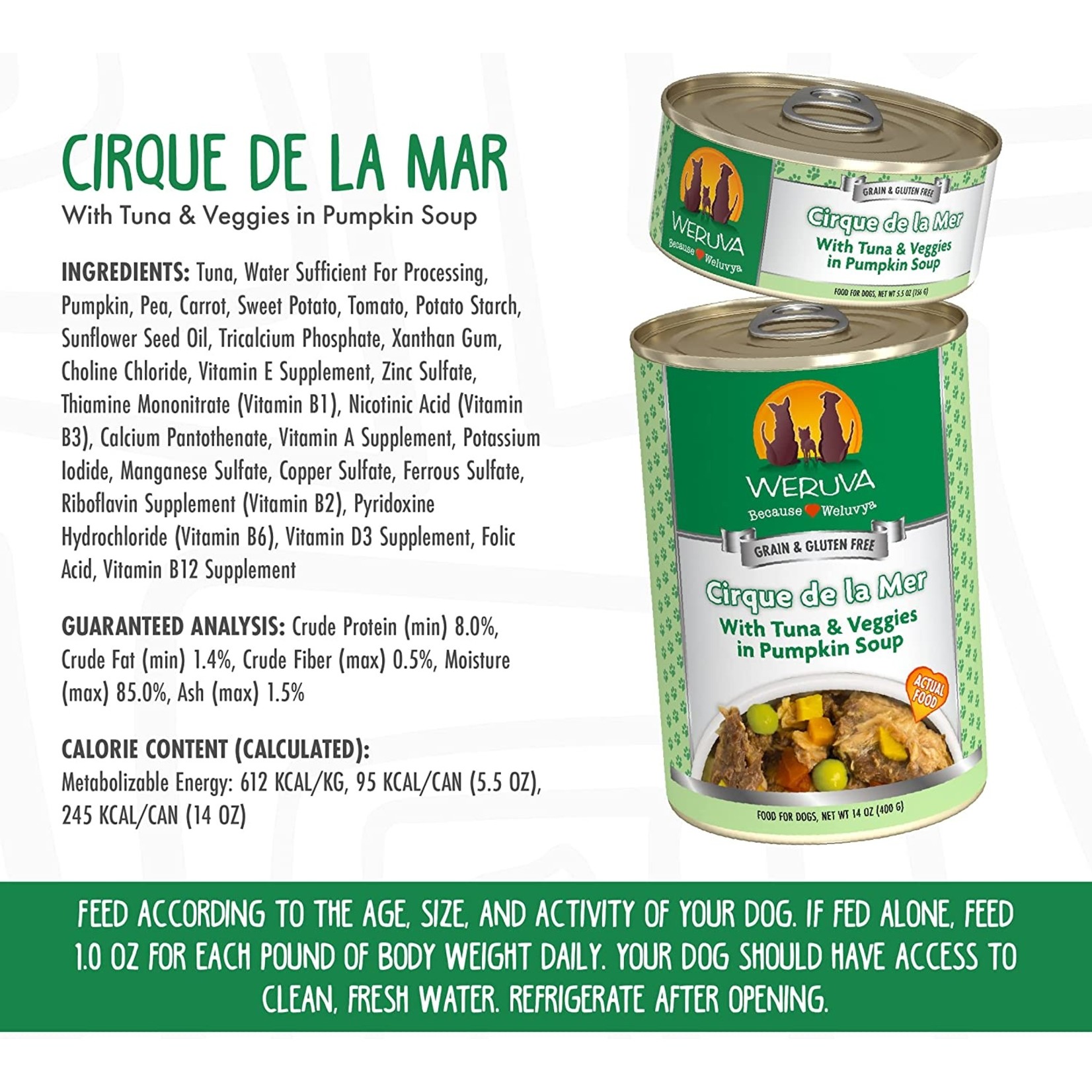 Weruva Weruva Cirque De La Mer Dog 14oz (case 12)