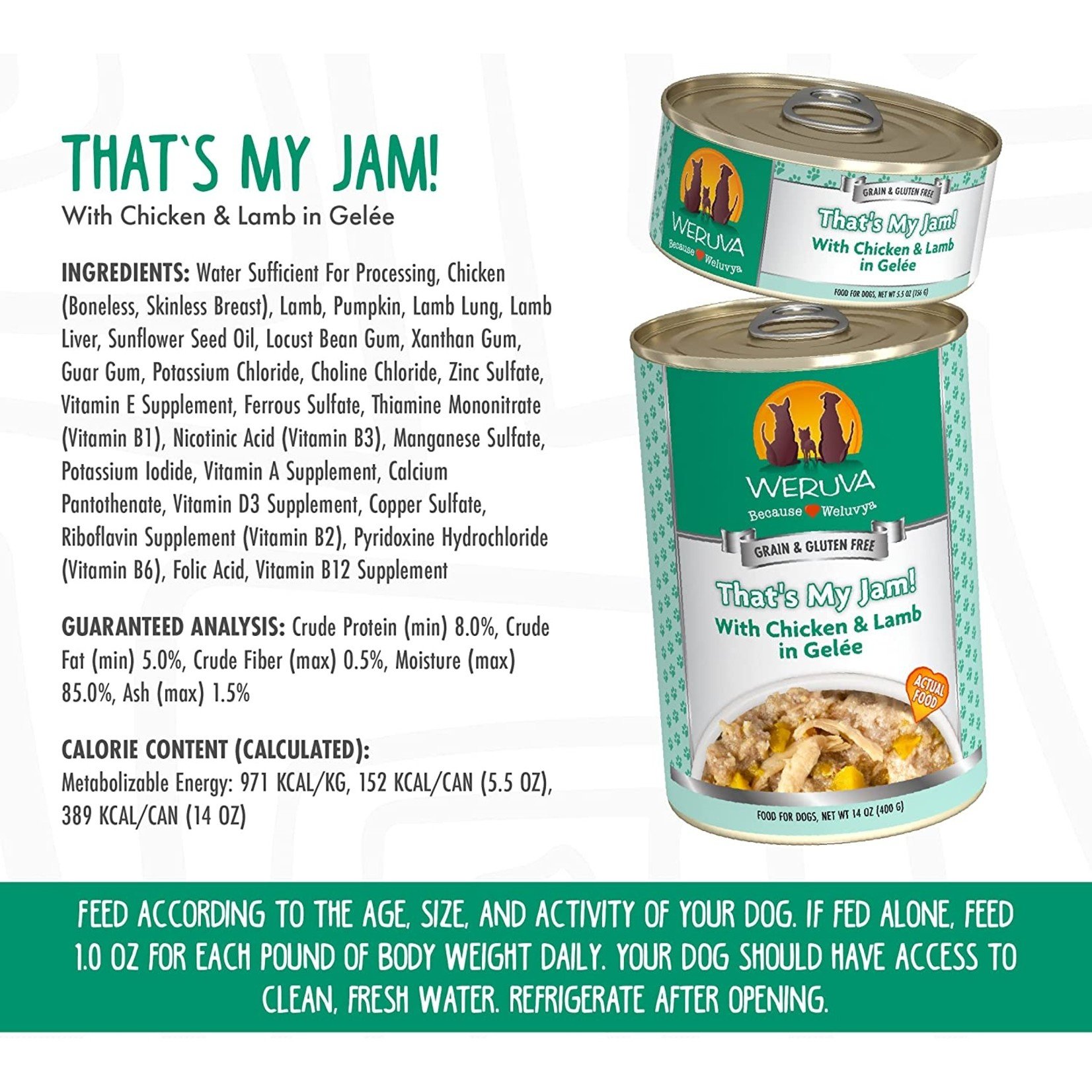 Weruva Weruva Thats My Jam Dog 14oz (case 12)