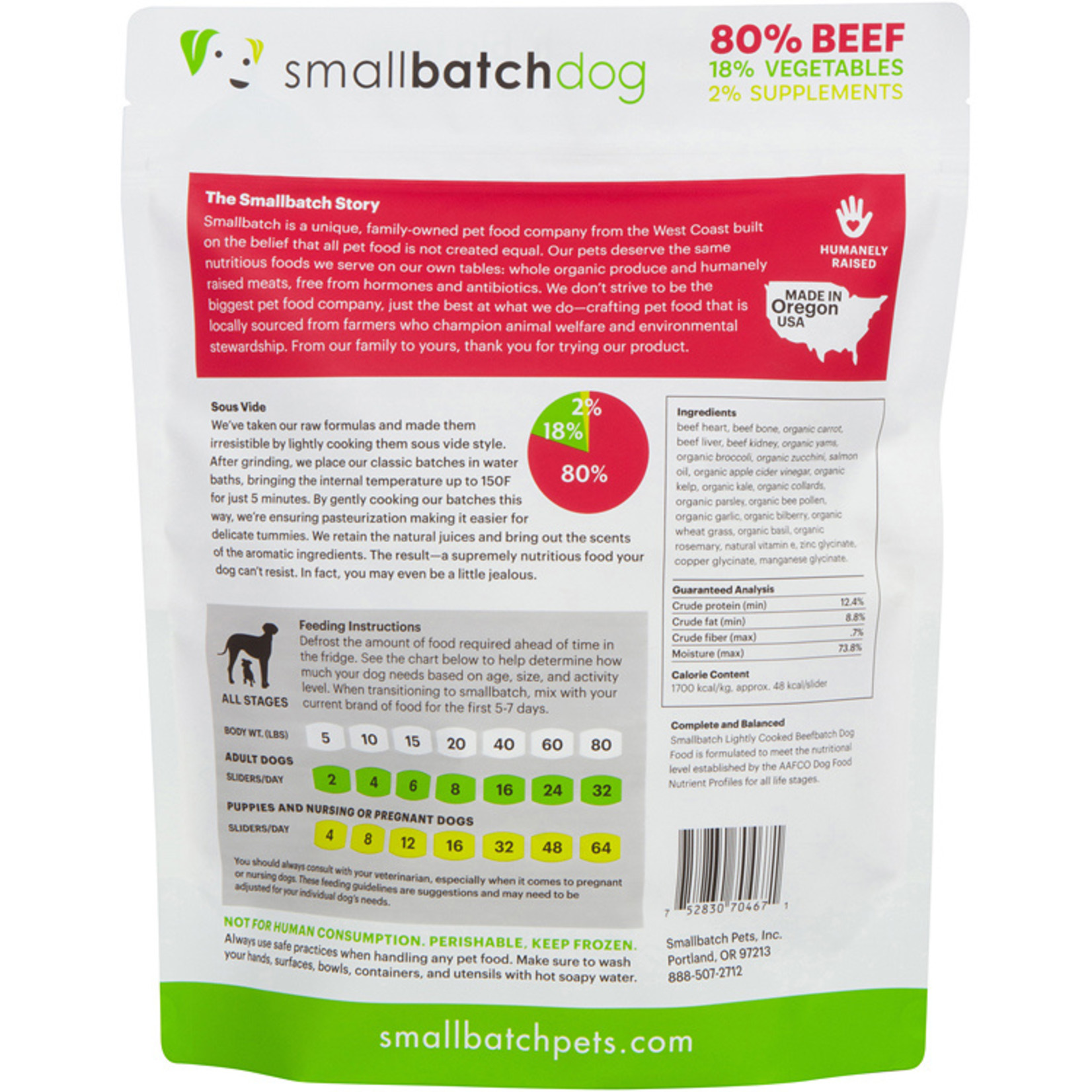 Small Batch Small Batch Dog Beef Lightly Cooked 5lbs