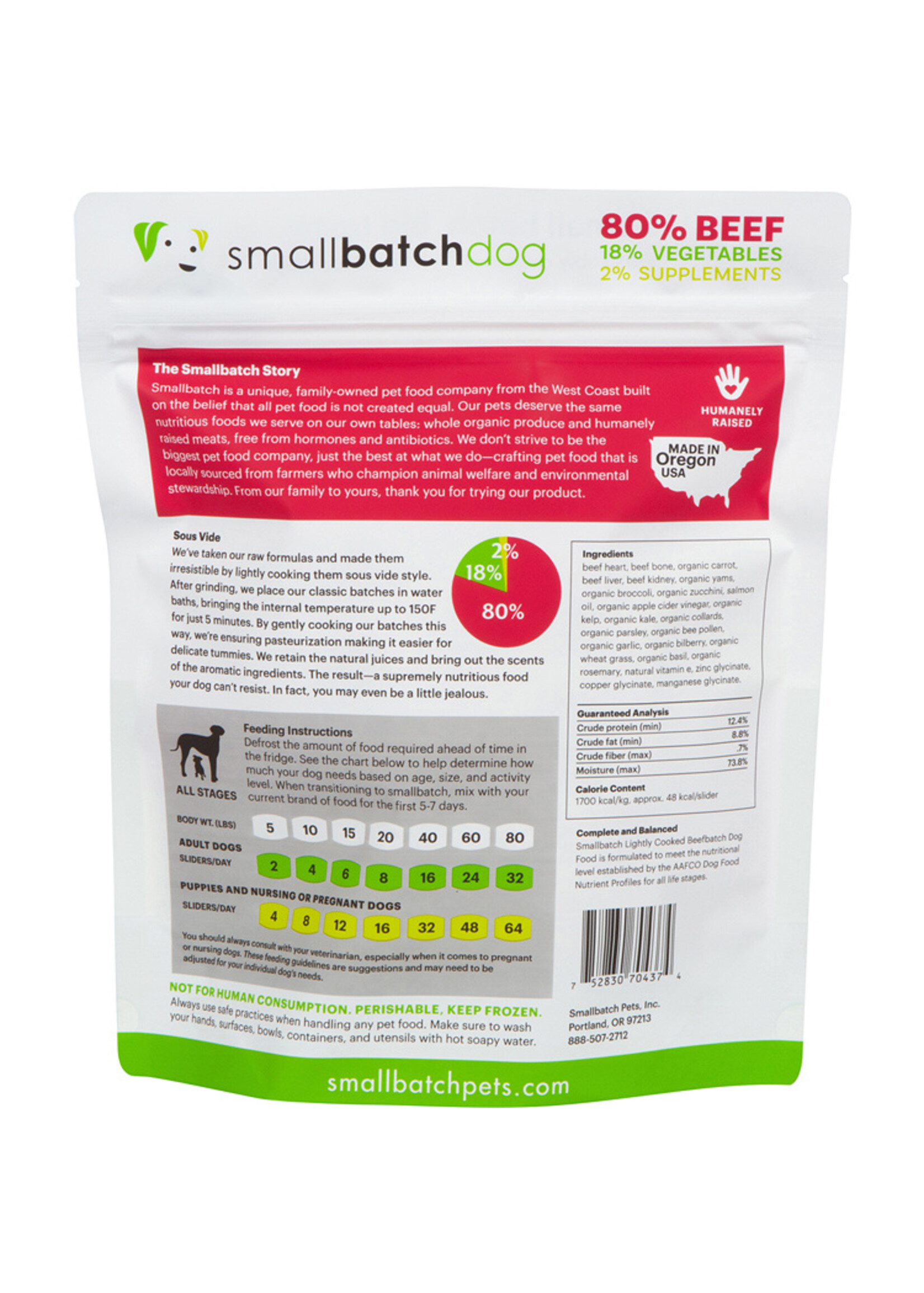 Small Batch Small Batch Dog Beef Lightly Cooked 2lbs