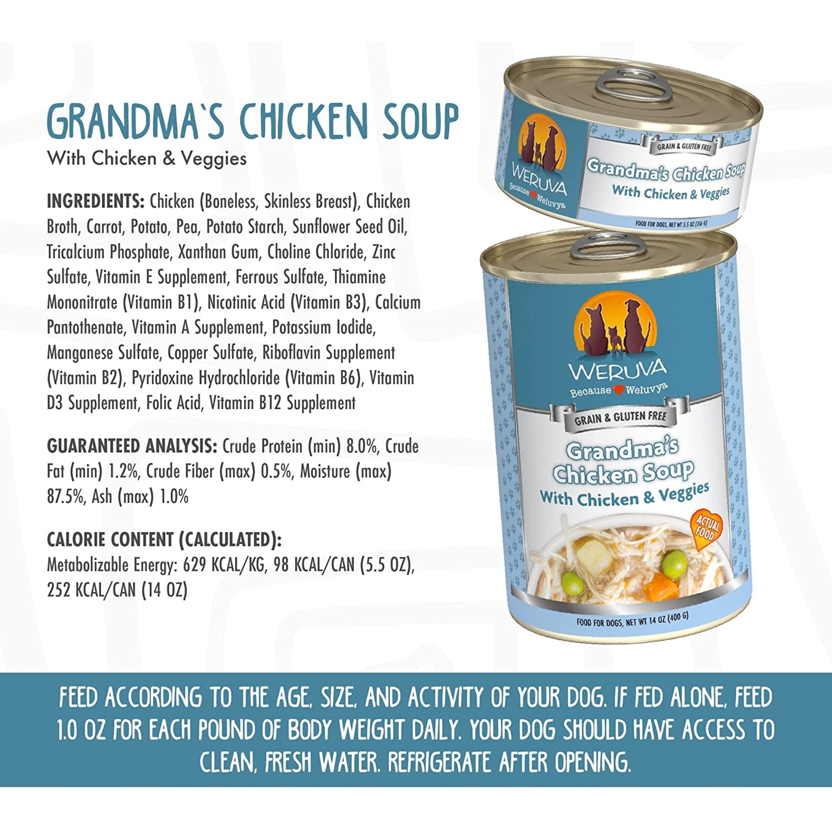 Weruva Weruva Grandmas Chicken Soup Dog 14oz (case 12)