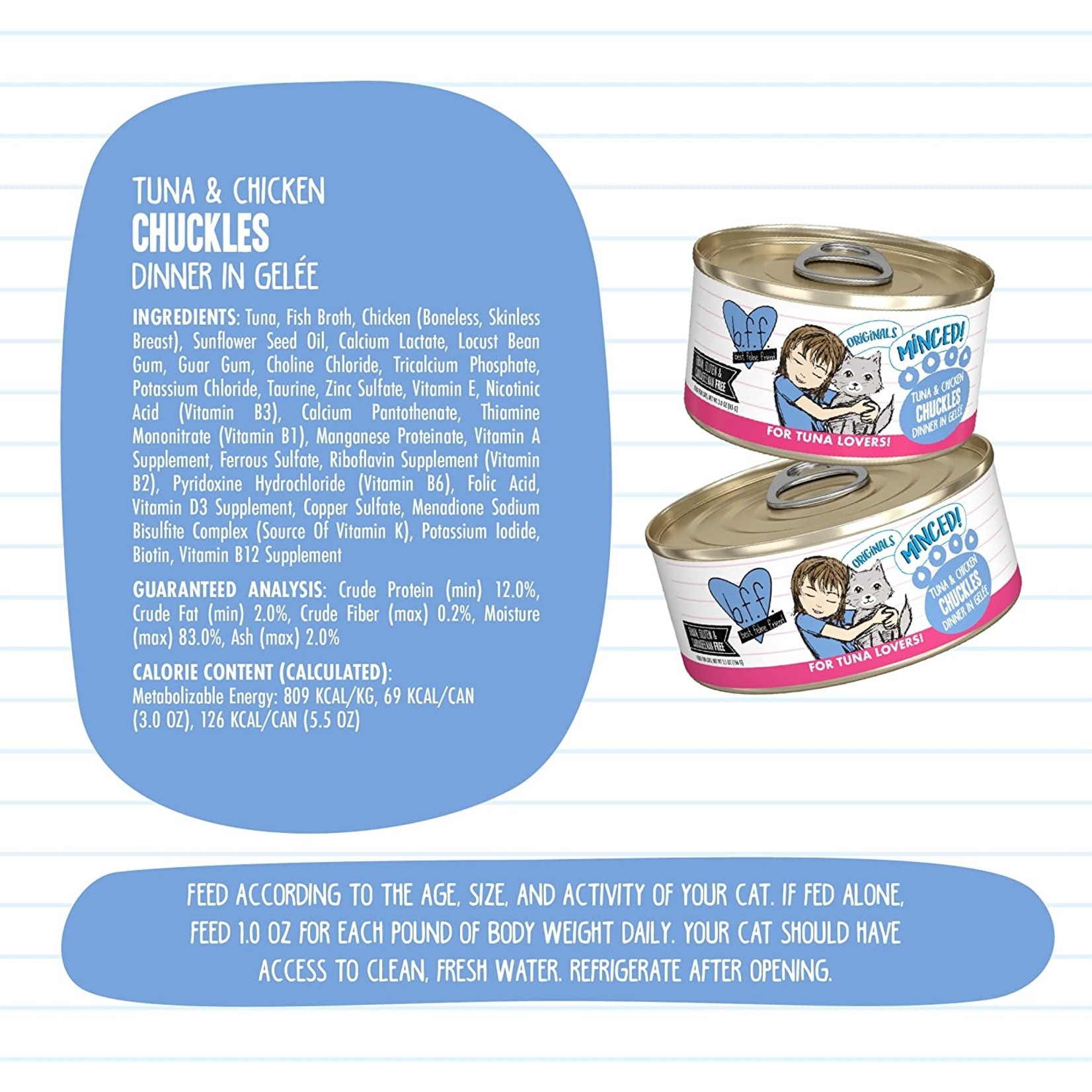 Weruva Weruva BFF Chuckles Tuna & Chicken 3oz (case 24)