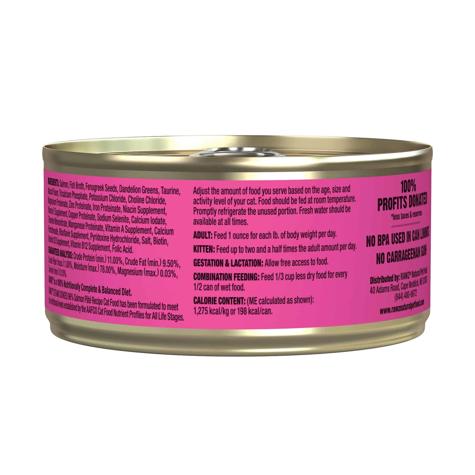 Rawz Rawz Cat Salmon Pate 5.5oz (case 24)