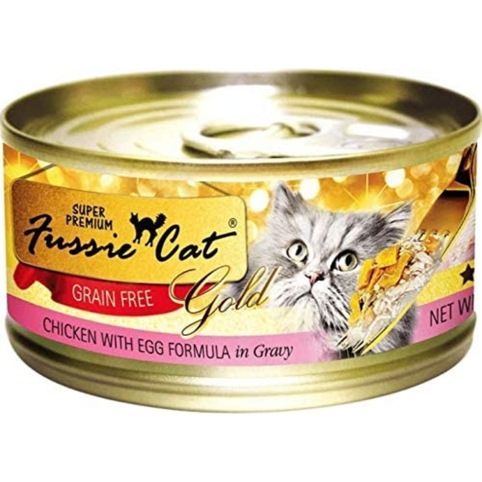 Fussie Cat Fussie Cat Gold - Chicken & Egg in Gravy 2.82oz (case 24)