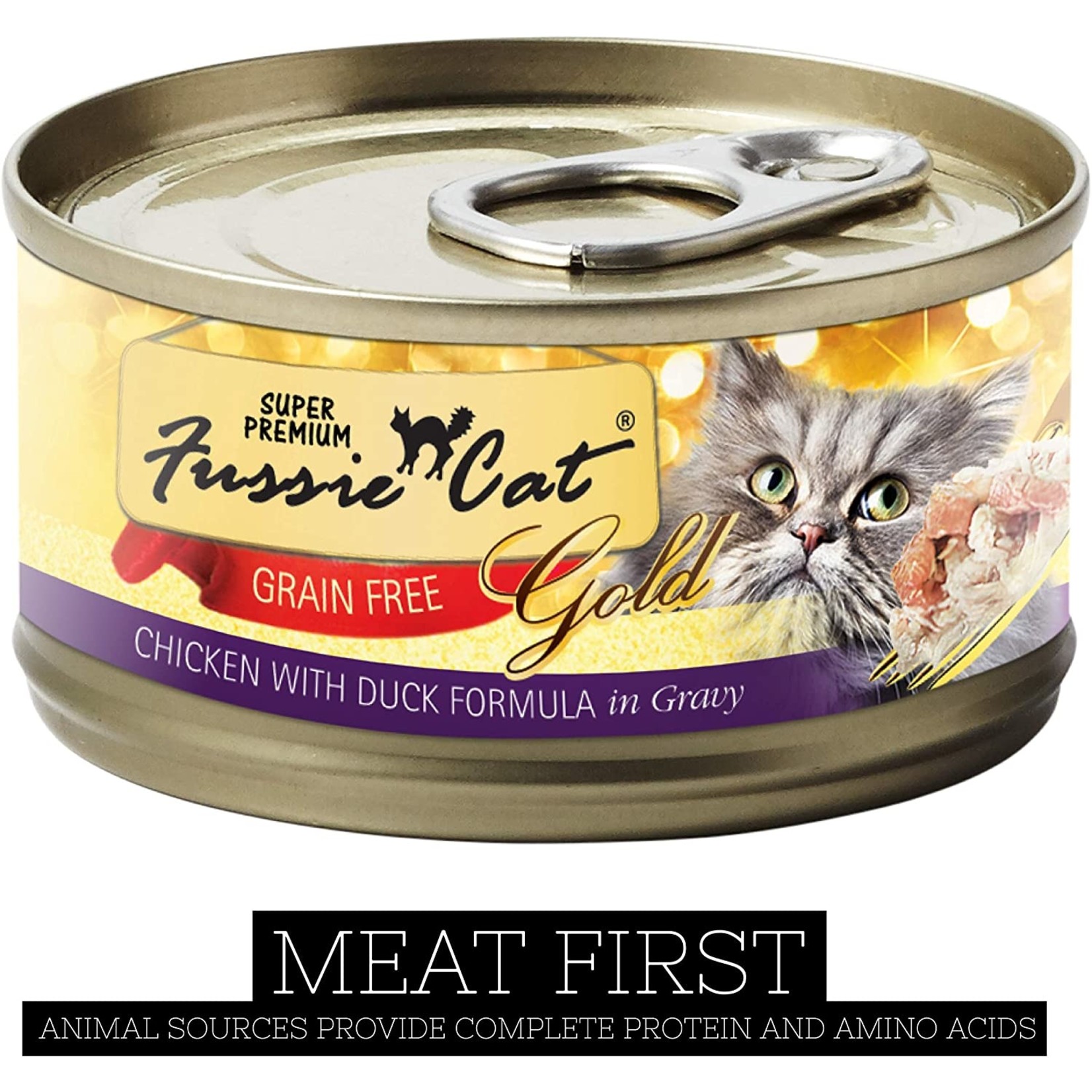 Fussie Cat Fussie Cat Gold - Chicken & Duck in Gravy 2.82oz (case 24)