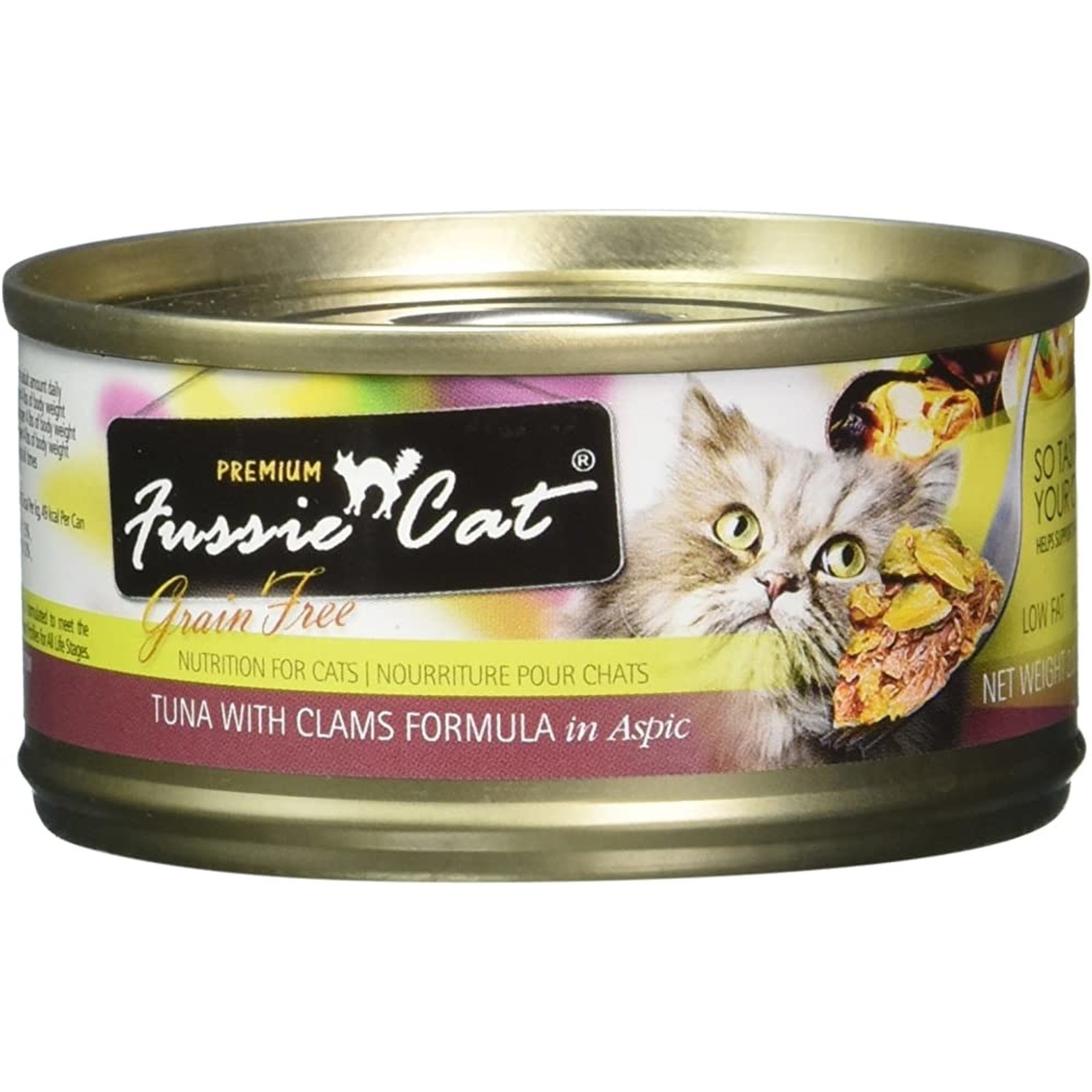 Fussie Cat Fussie Cat Premium - Tuna & Clams in Aspic 2.82oz (case 24)