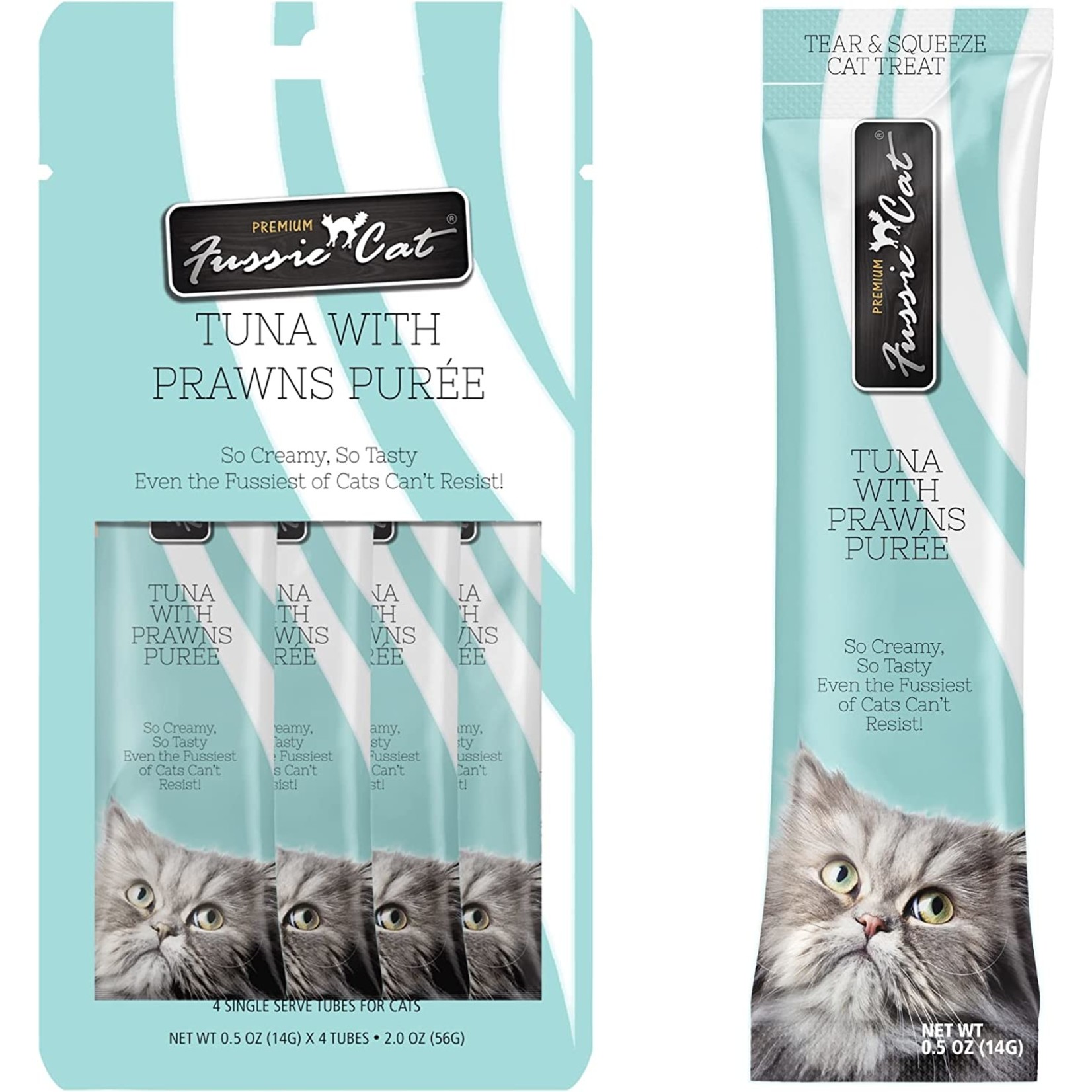 Fussie Cat Fussie Cat Tuna with Prawns Puree 2oz (4 Pack)