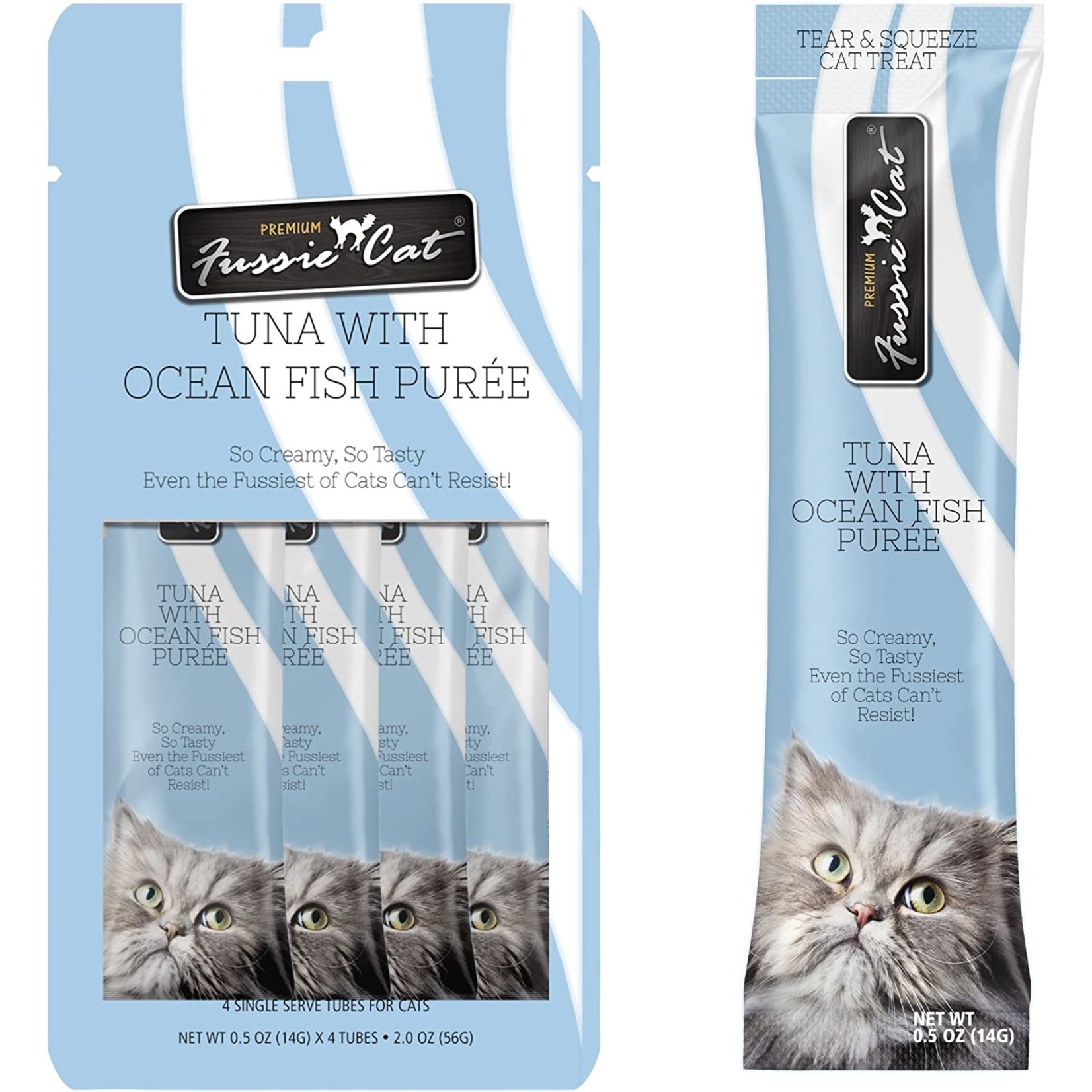 Fussie Cat Fussie Cat Puree 4pk - Tuna & Oceanfish 2oz