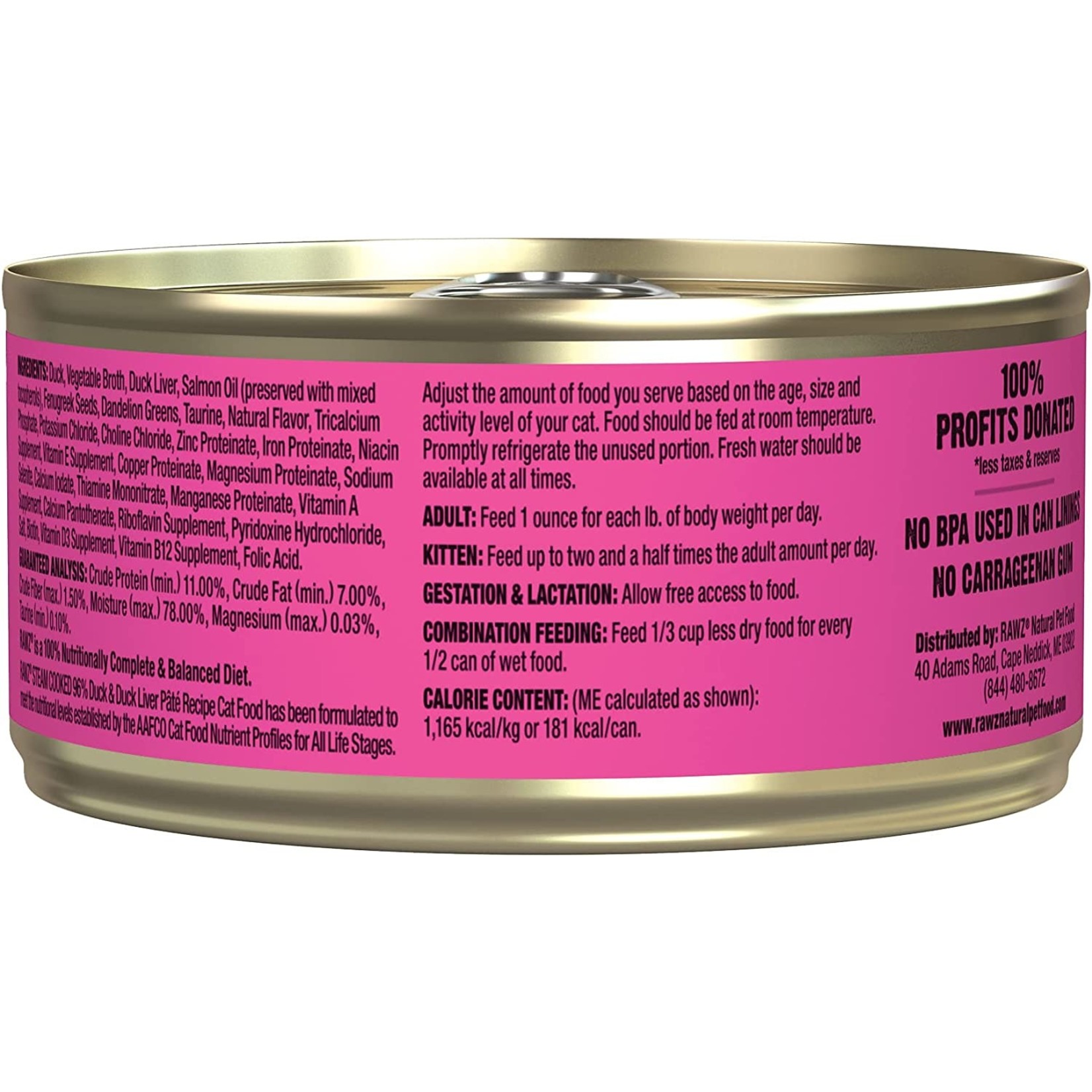 Rawz Rawz Cat Duck & Duck Liver Pate 5.5oz (case 24)