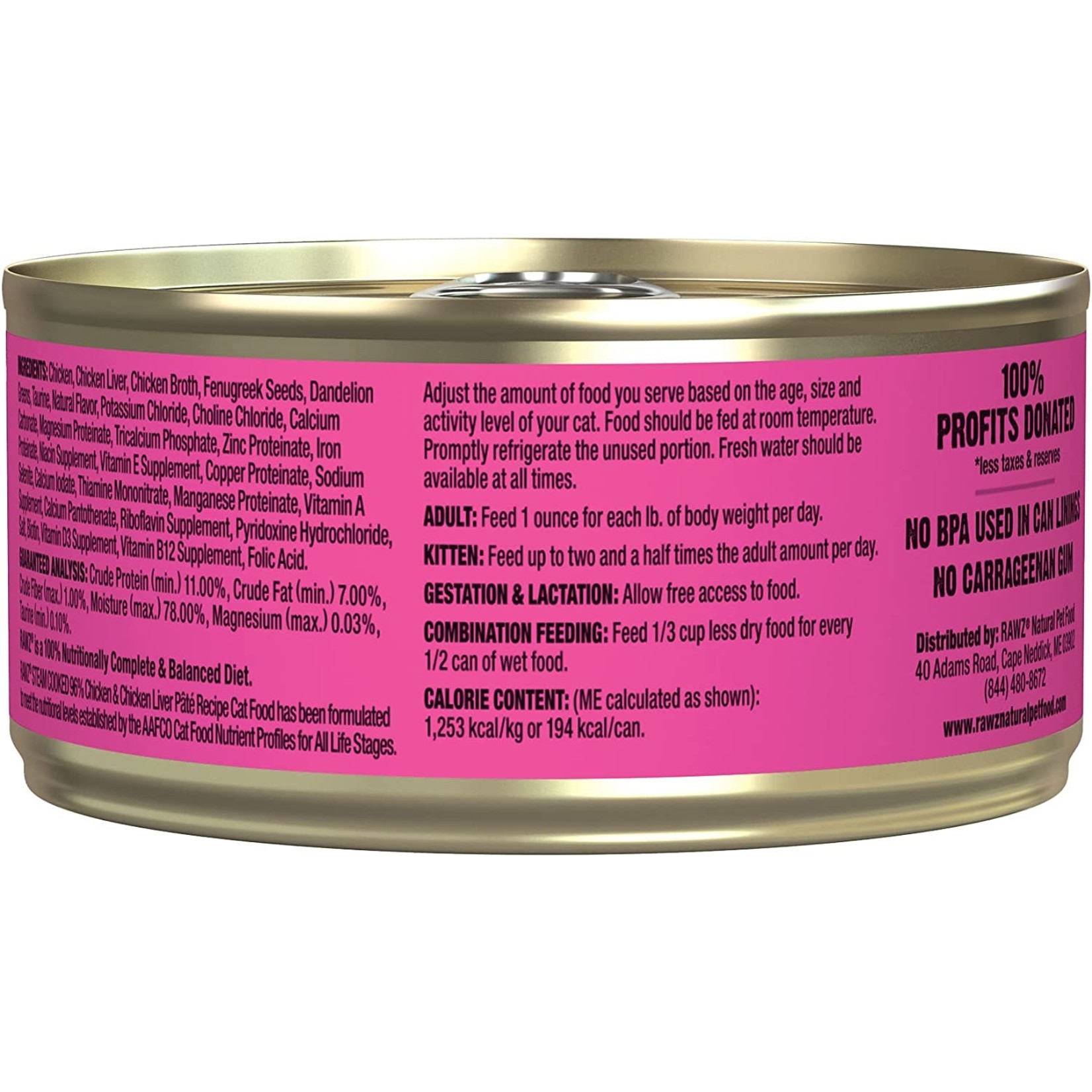 Rawz Rawz Cat Chicken & Chicken Liver Pate 5.5oz (case 24)