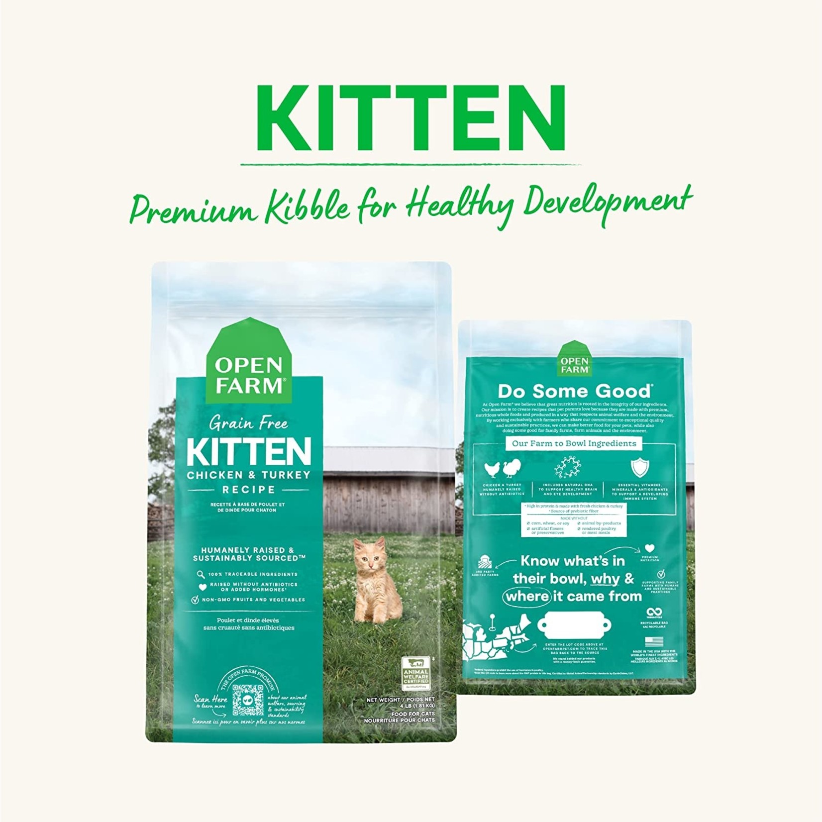 Open Farm Open Farm Cat Chicken & Turkey Kitten 4lbs