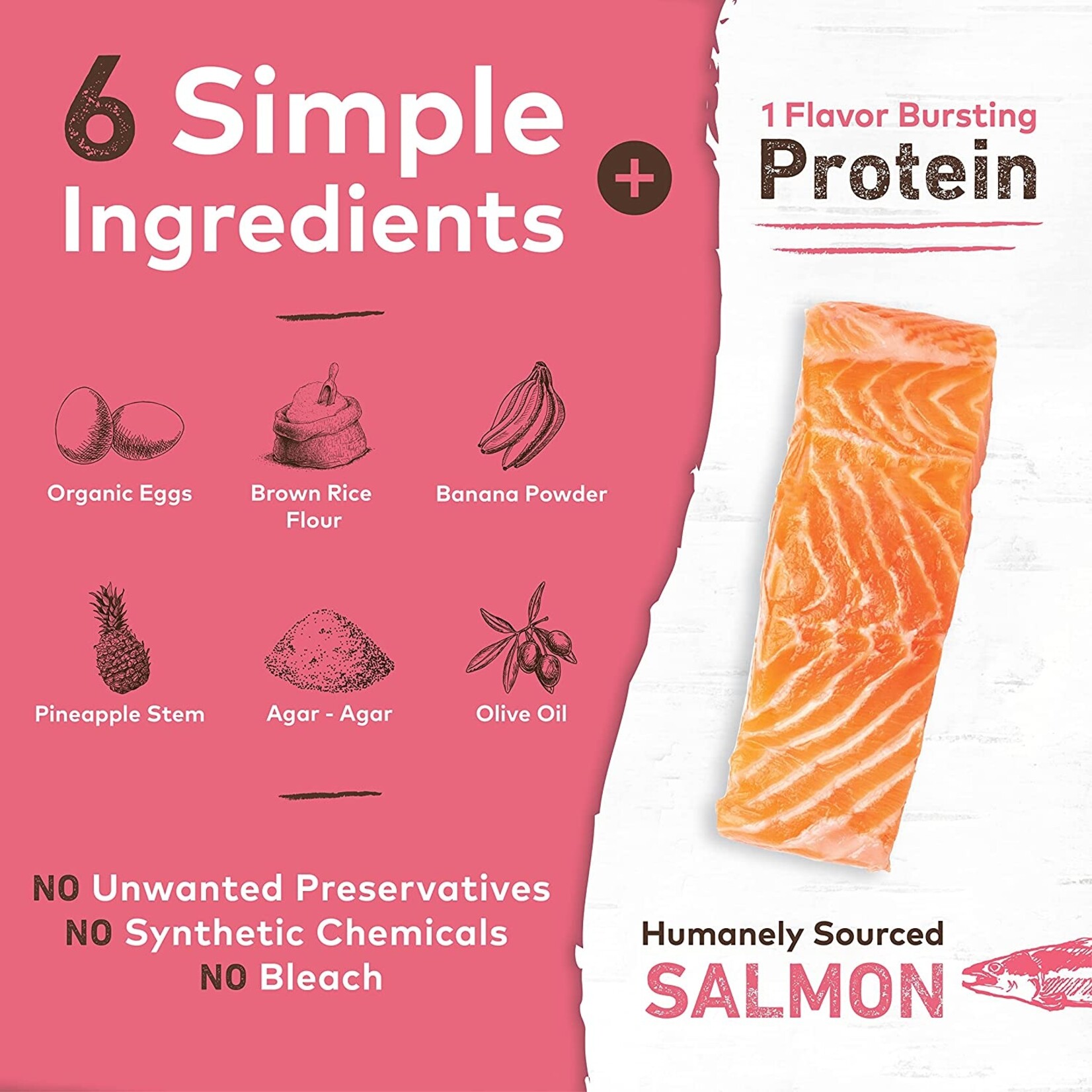 Earth Animal Earth Animal Salmon No Hide 11" 2pk