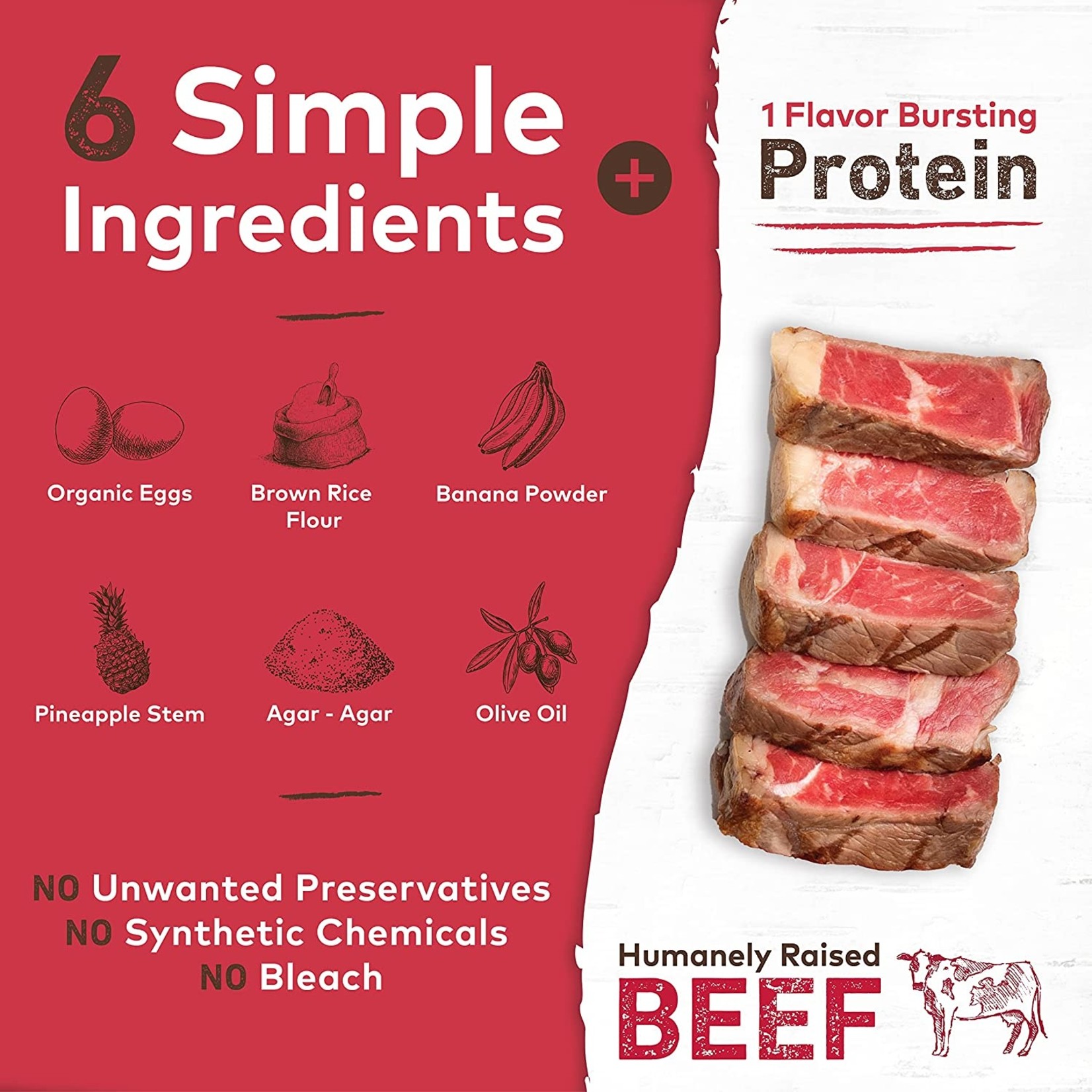 Earth Animal Earth Animal No Hide 11" Beef 2pk