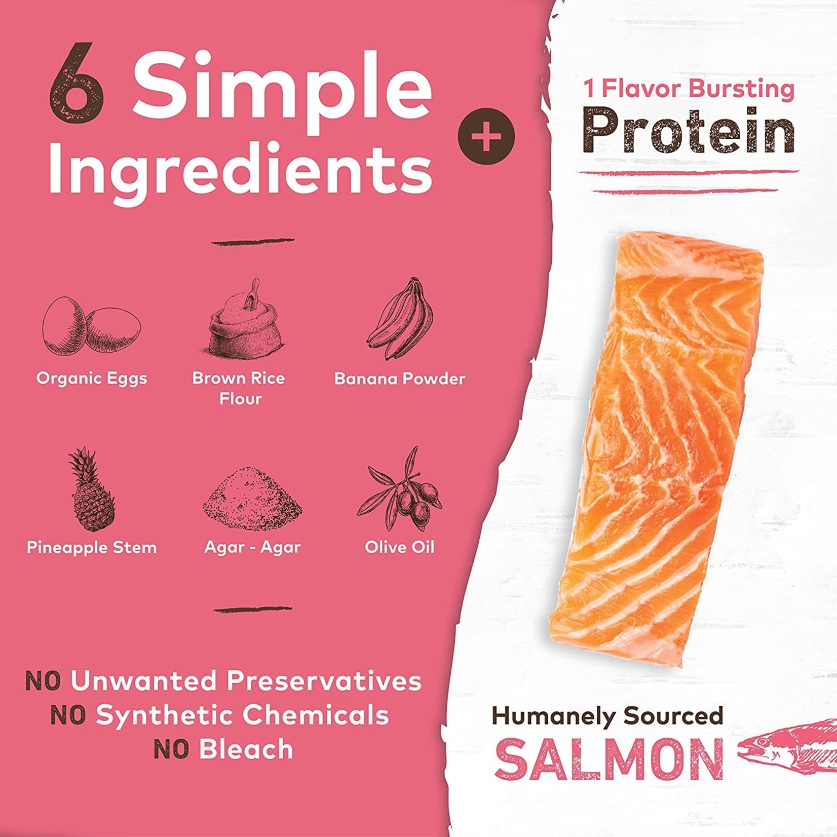 Earth Animal Earth Animal No Hide 11" Salmon 2pk
