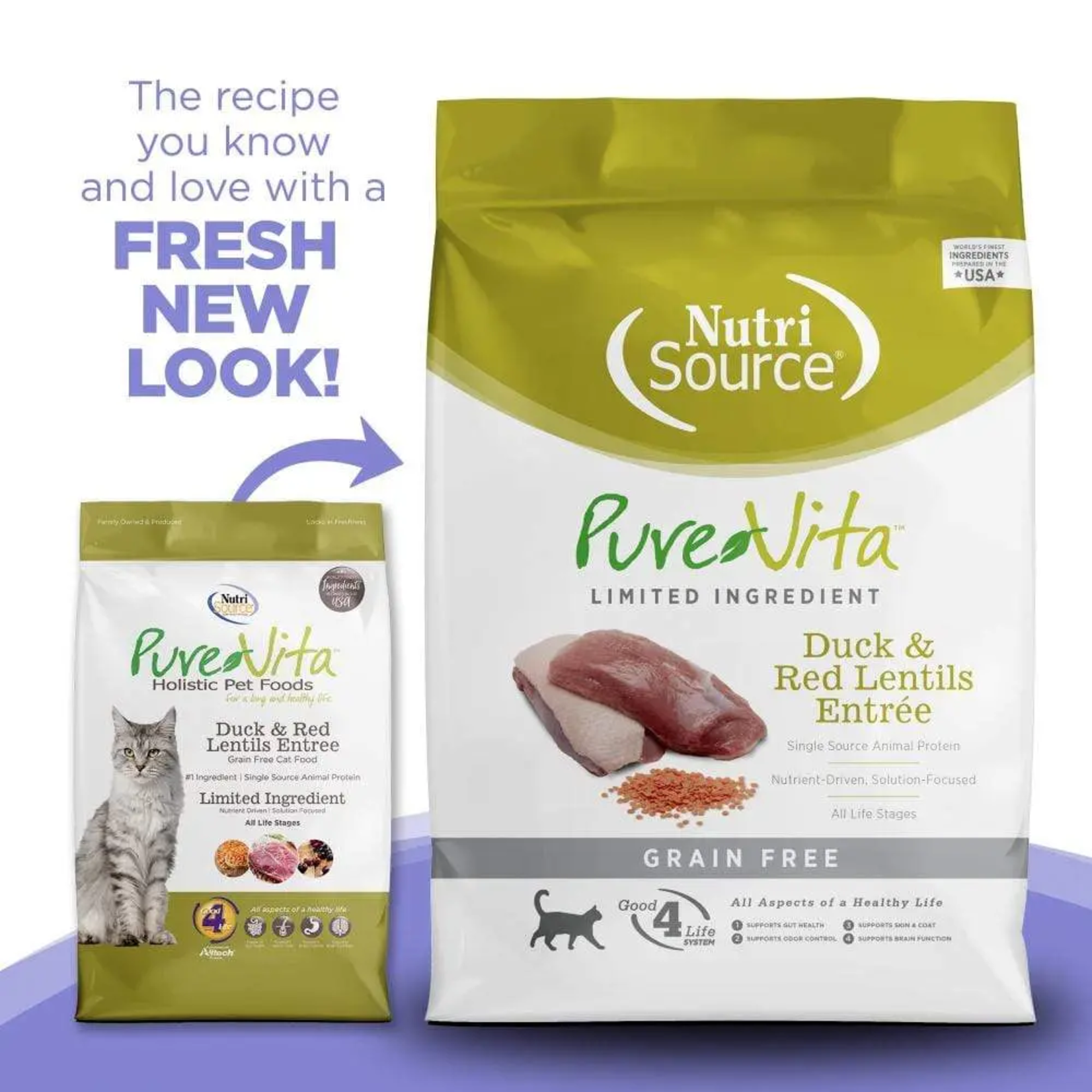 PureVita NutriSource PureVita Duck & Red Lentils Cat 6.6lbs