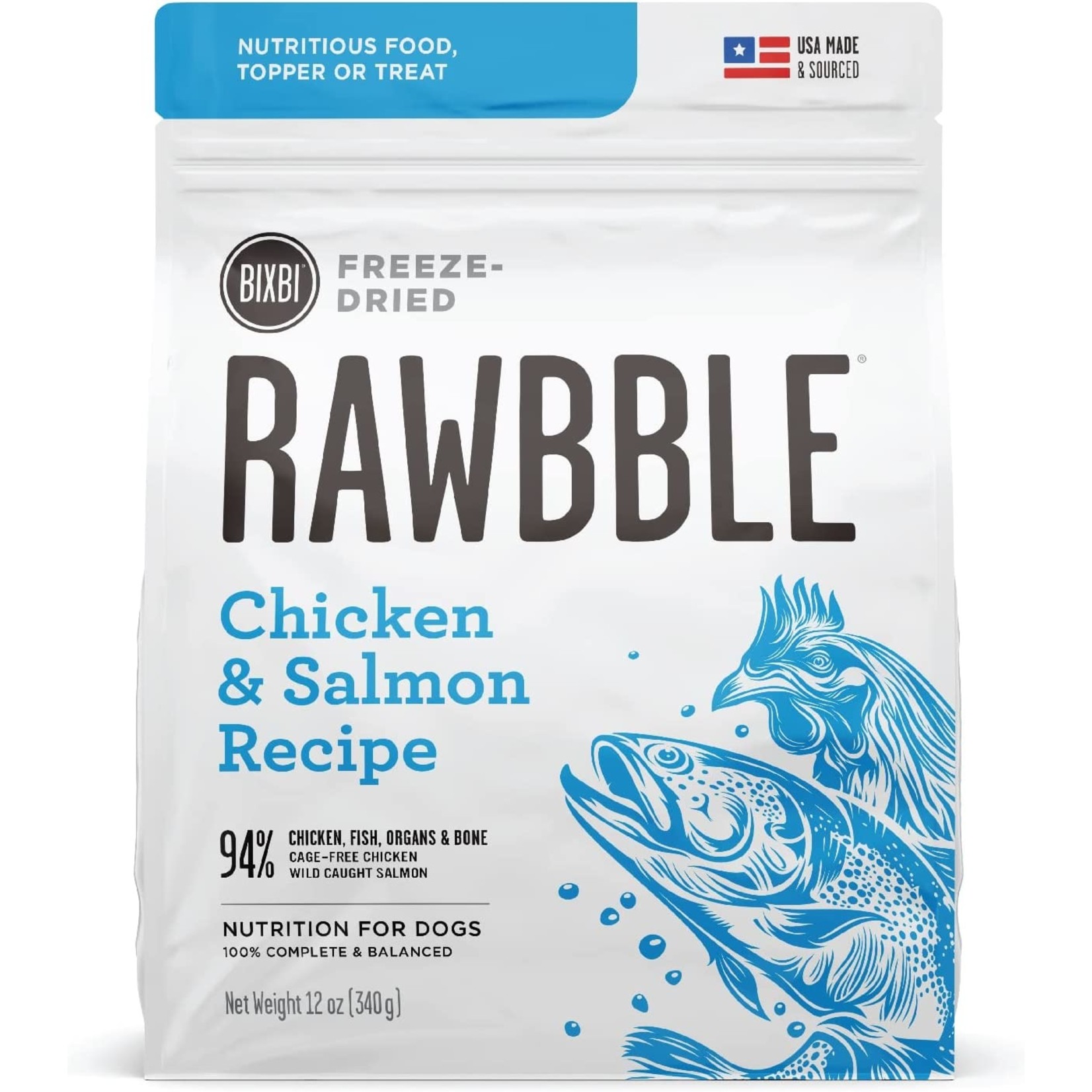 Rawbble Rawbble Chicken & Salmon 12oz