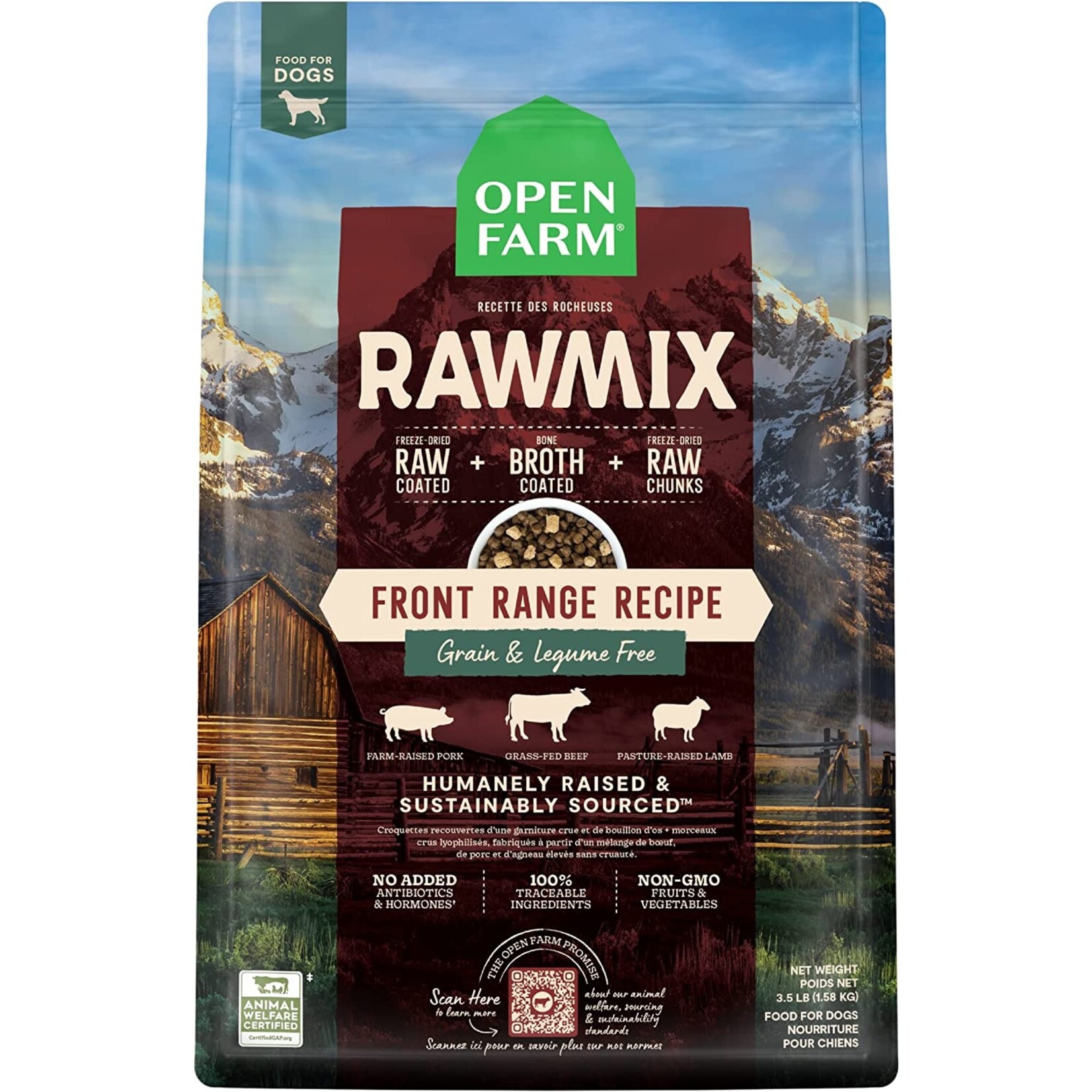 Open Farm Open Farm Dog RawMix Front Range Grain-Free 3.5lbs