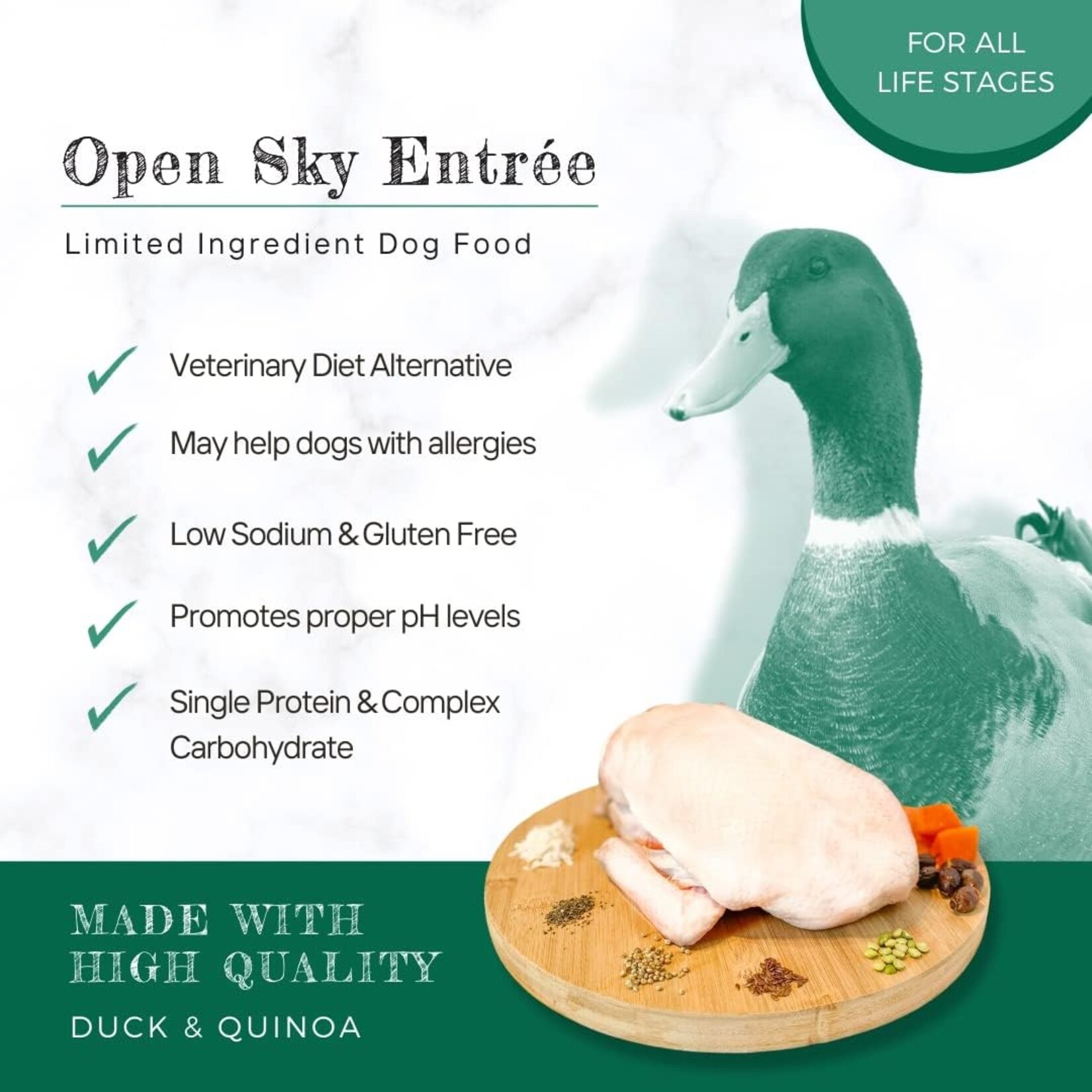 Canine Caviar Canine Caviar Open Sky - Duck & Quinoa 22lbs