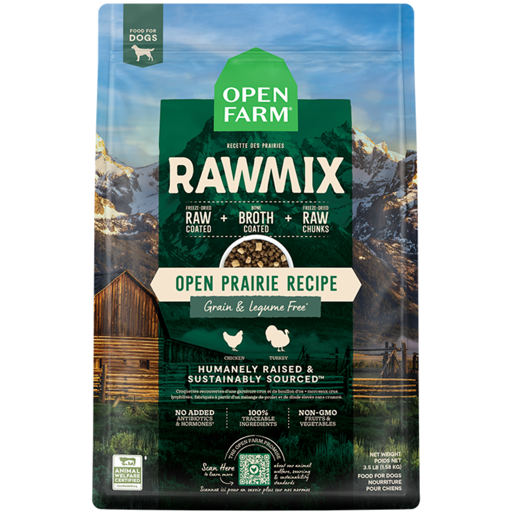 Open Farm Open Farm Dog RawMix Open Prairie Grain-Free 20lbs