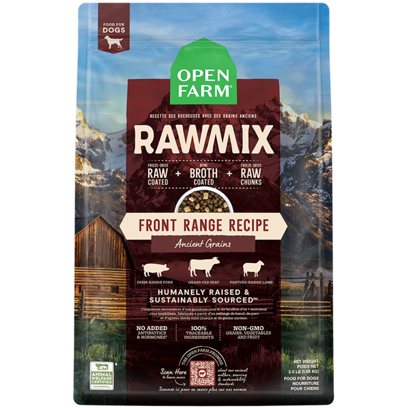 Open Farm Open Farm Dog RawMix Front Range Ancient Grains 3.5lbs