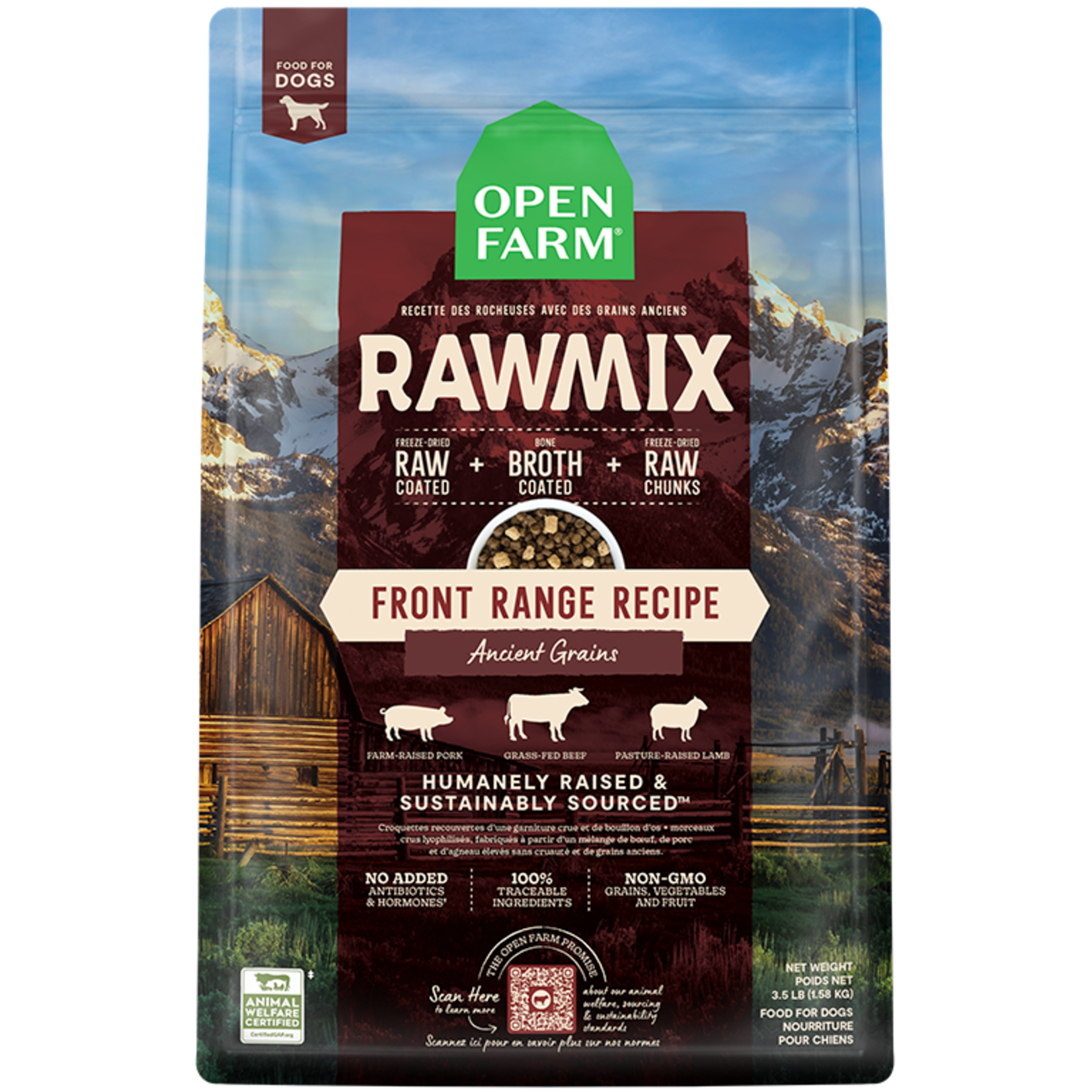 Open Farm Open Farm Front Range Ancient Grains RawMix for Dogs 3.5lbs