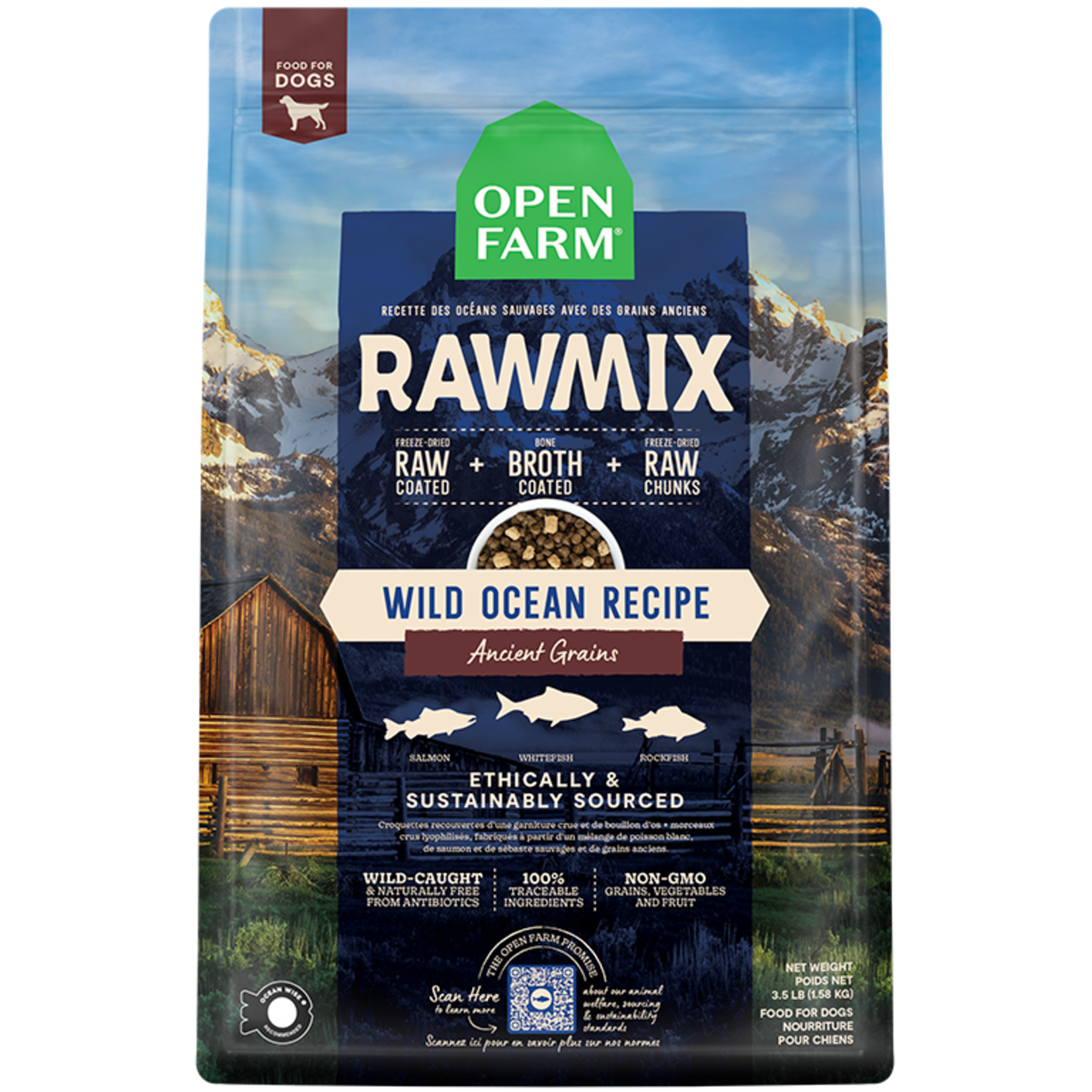 Open Farm Open Farm Dog RawMix Wild Ocean Ancient Grains 3.5lbs