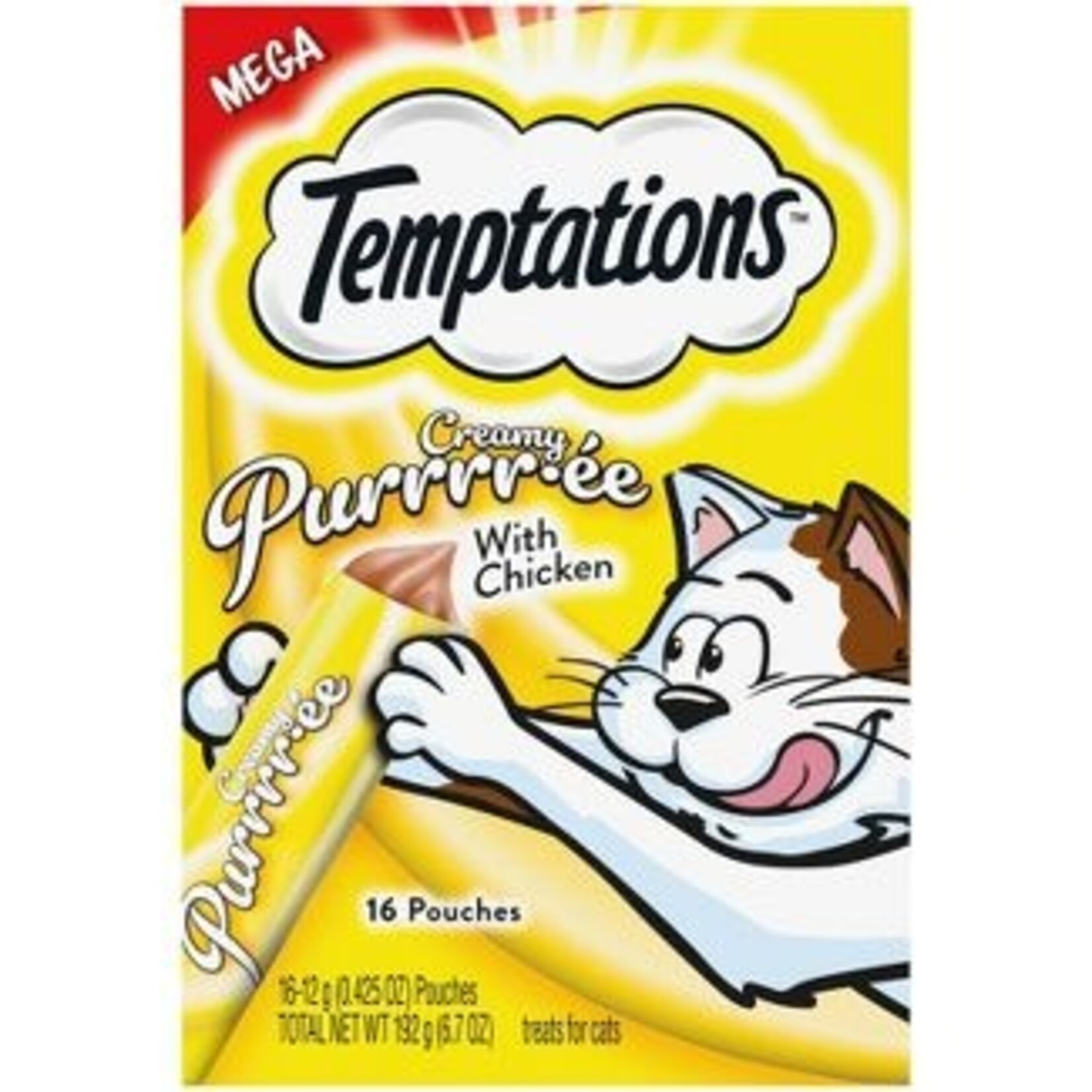 Temptations Whiskas Temptations Creamy Chicken Purree .425oz Pouch 16ct
