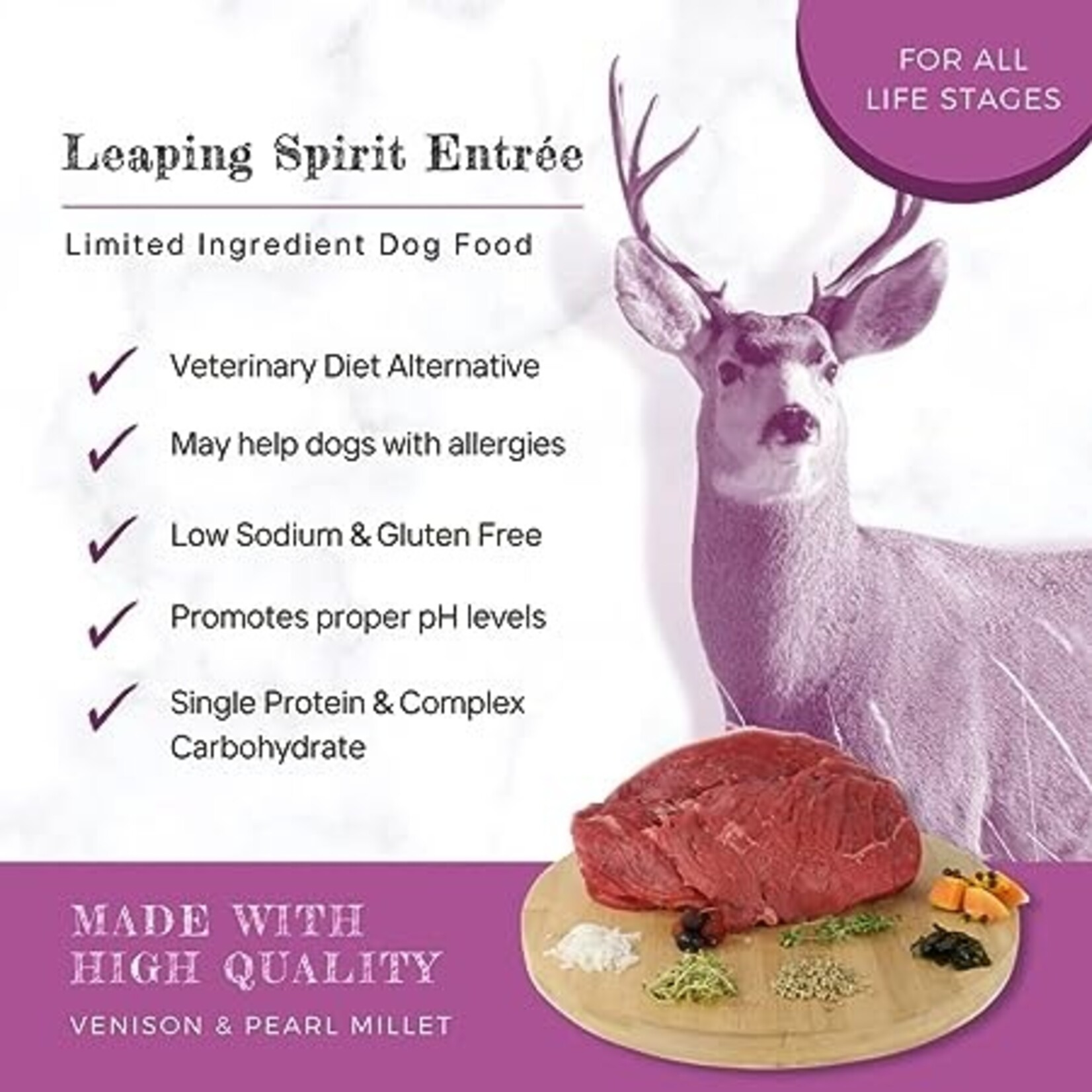 Canine Caviar Canine Caviar Leaping Spirit - Venison & Millet 4.4lbs