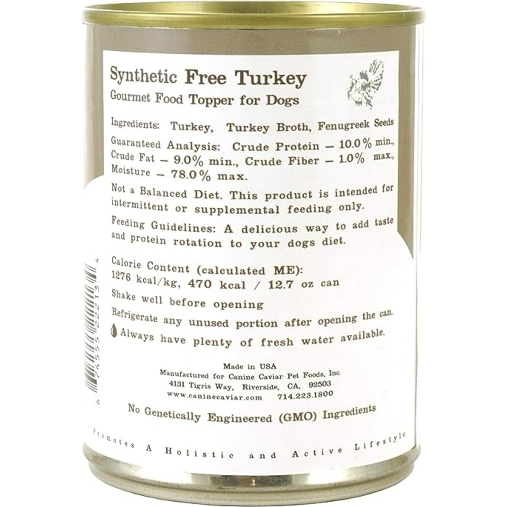 Canine Caviar Canine Caviar Turkey Synthetic Free 12.7oz