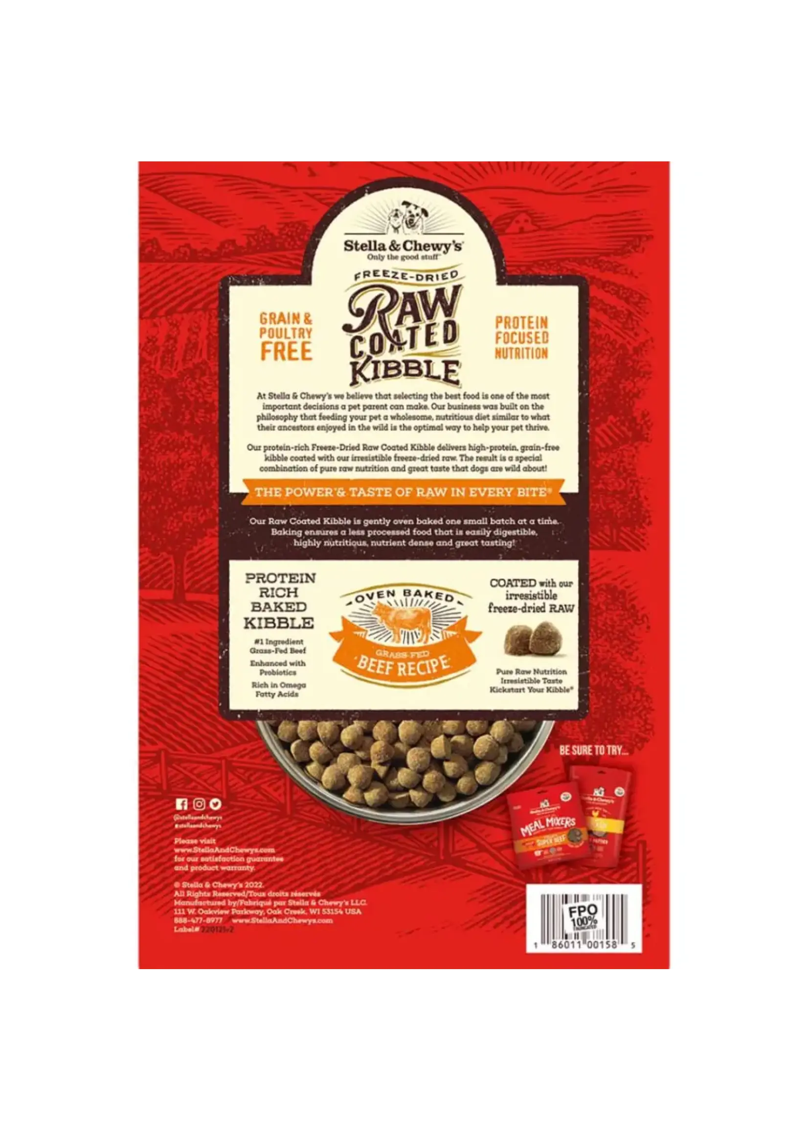 Stella & Chewy Stella and Chewy's Dog Raw Coated Kibble Beef 3.5lbs